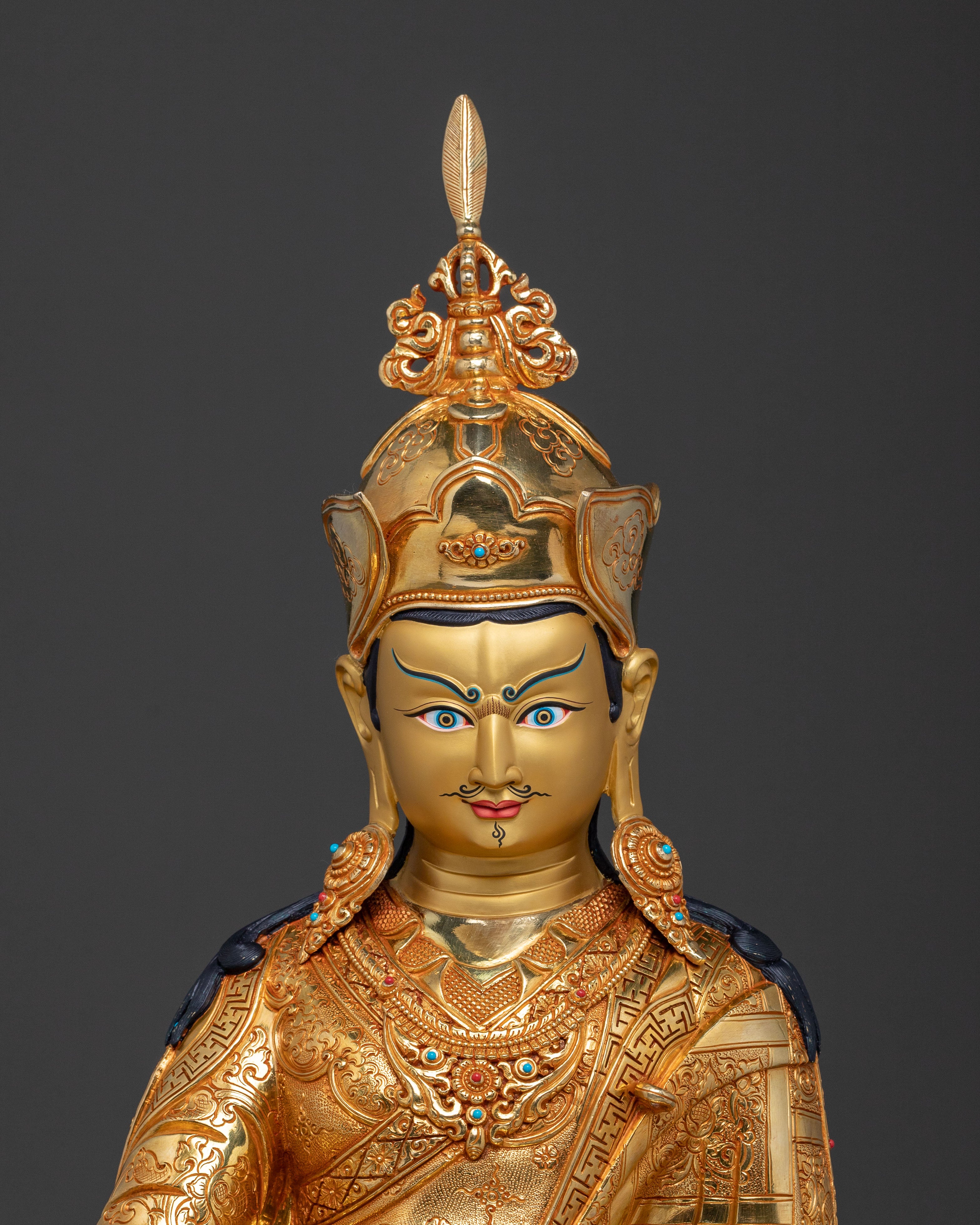 Guru Rinpoche Traditional Statue | Spiritual Altar Decor