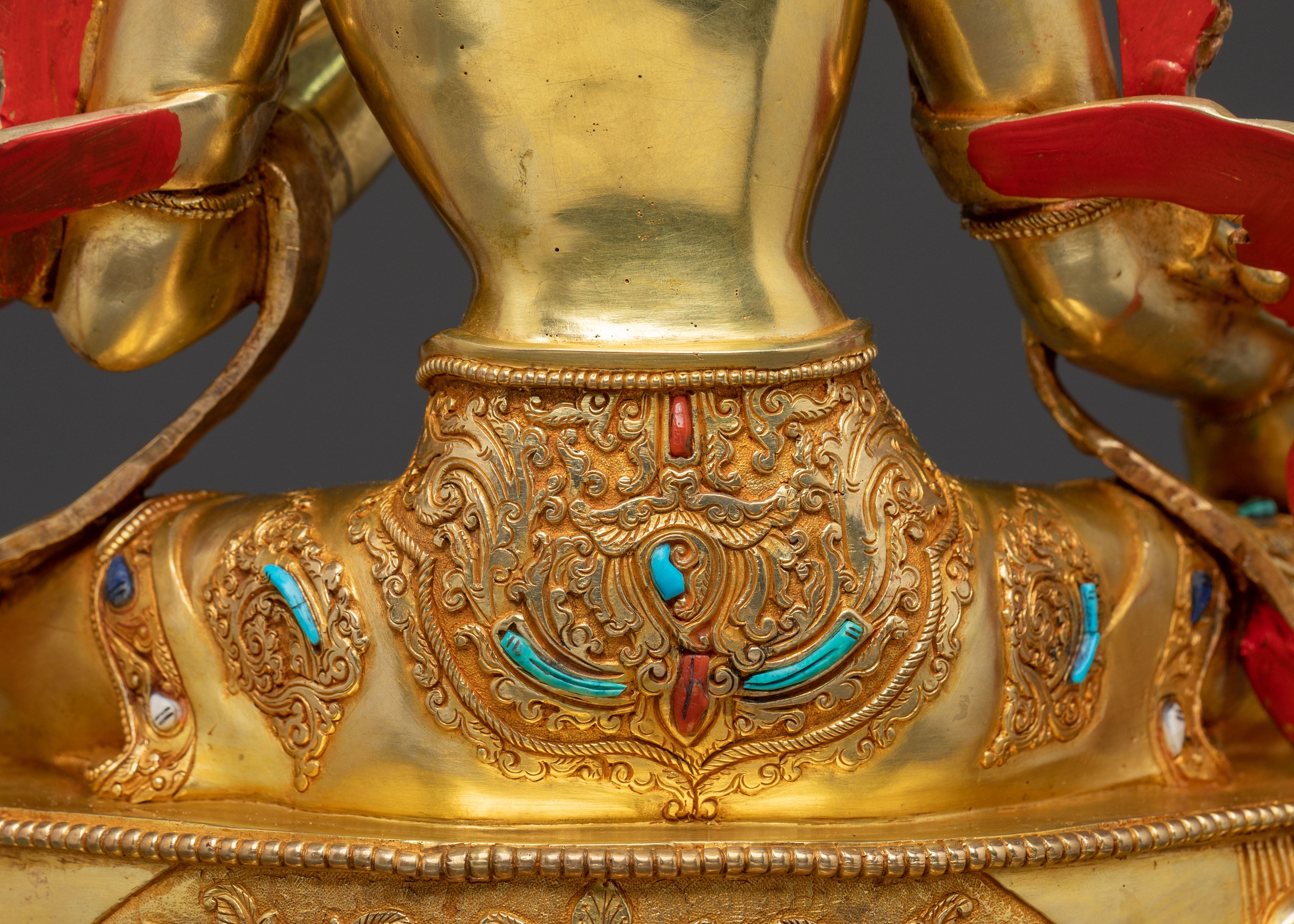 Protector Green Tara Traditional Statue | Altar Decor