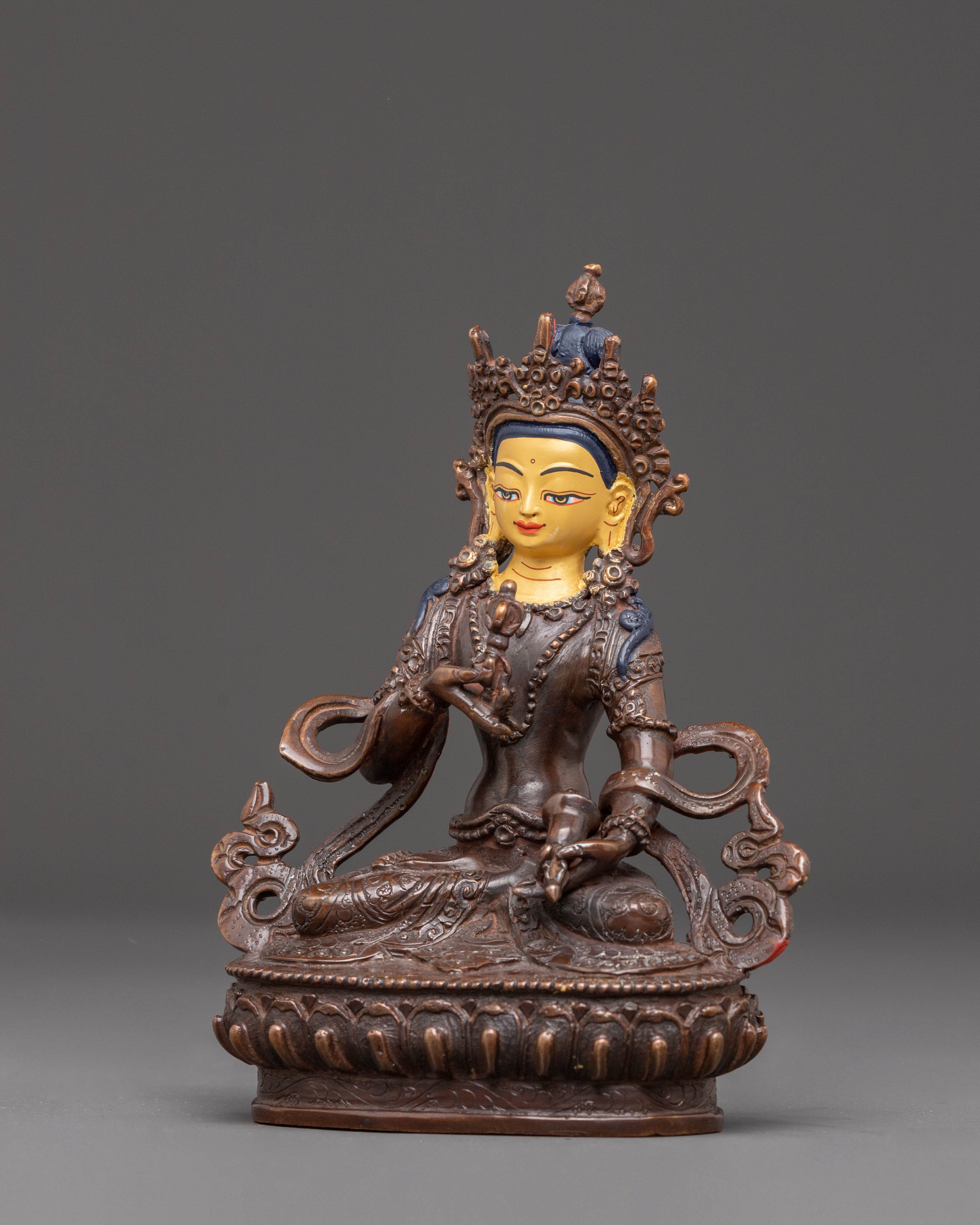 Handcrafted Vajrasattva Golden Statue | Purification Deity