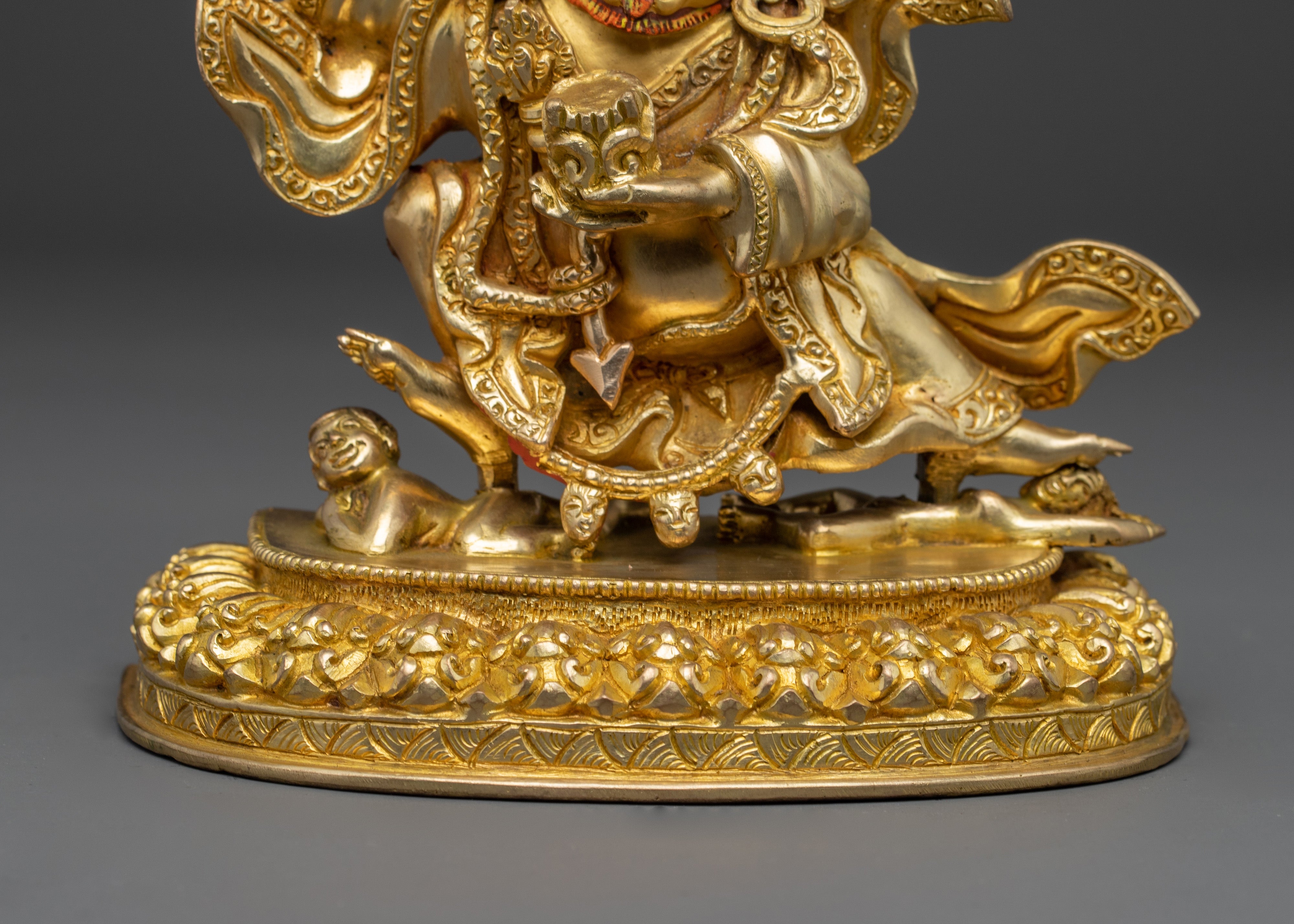 Mahakala Bernagchen Statue: The Black Cloaked Mahakala