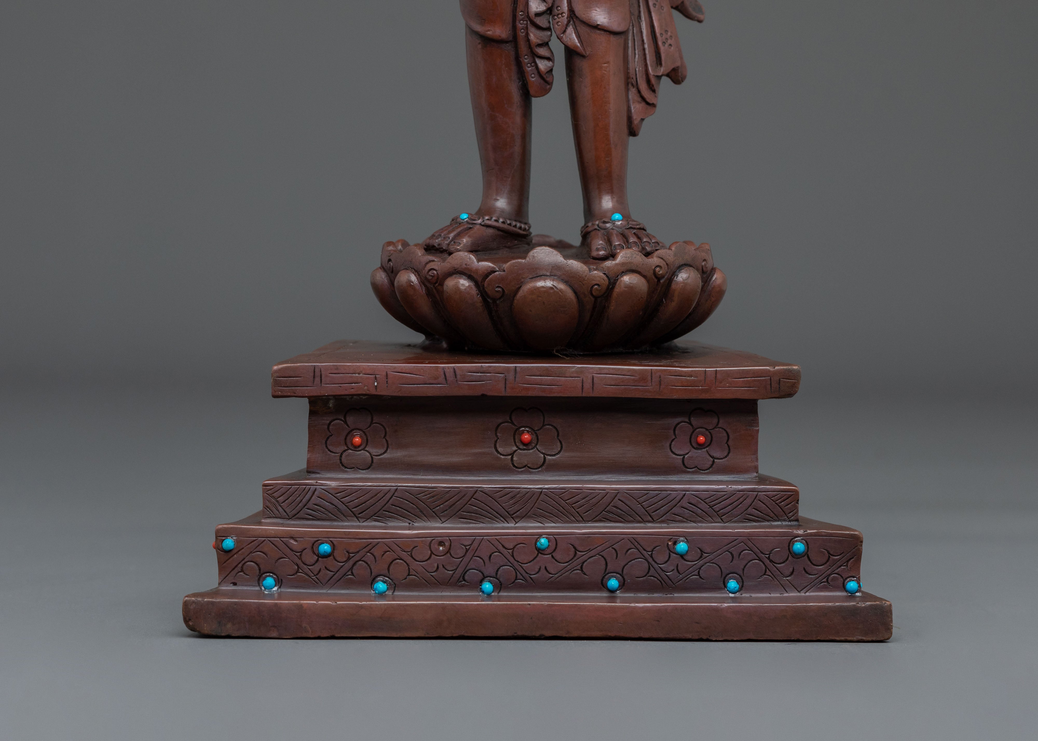 Peaceful Vajrapani Oxidized Statue | Tibetan Buddhist Guardian