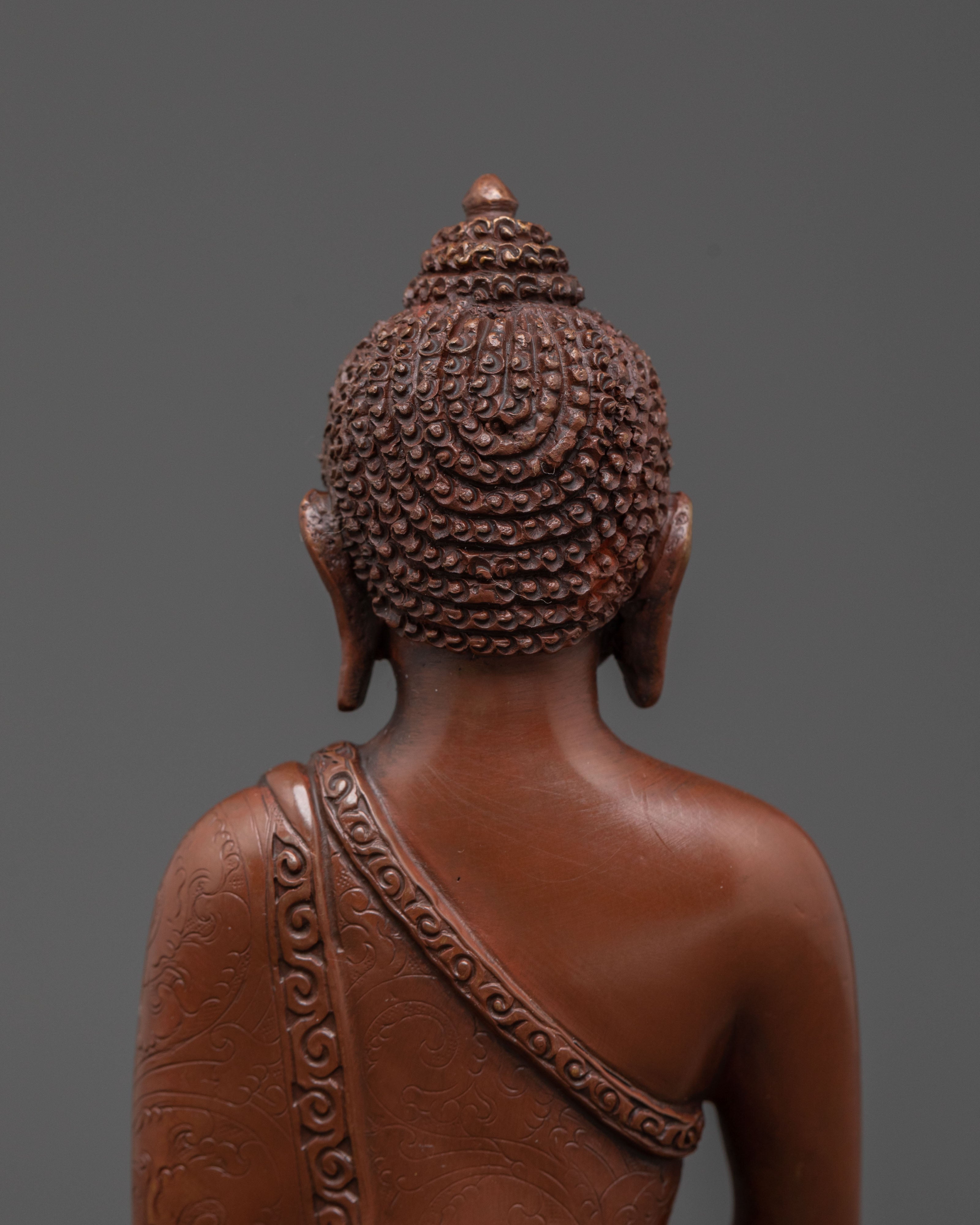 Shakyamuni Buddha Statue | Oxidized Copper Serenity