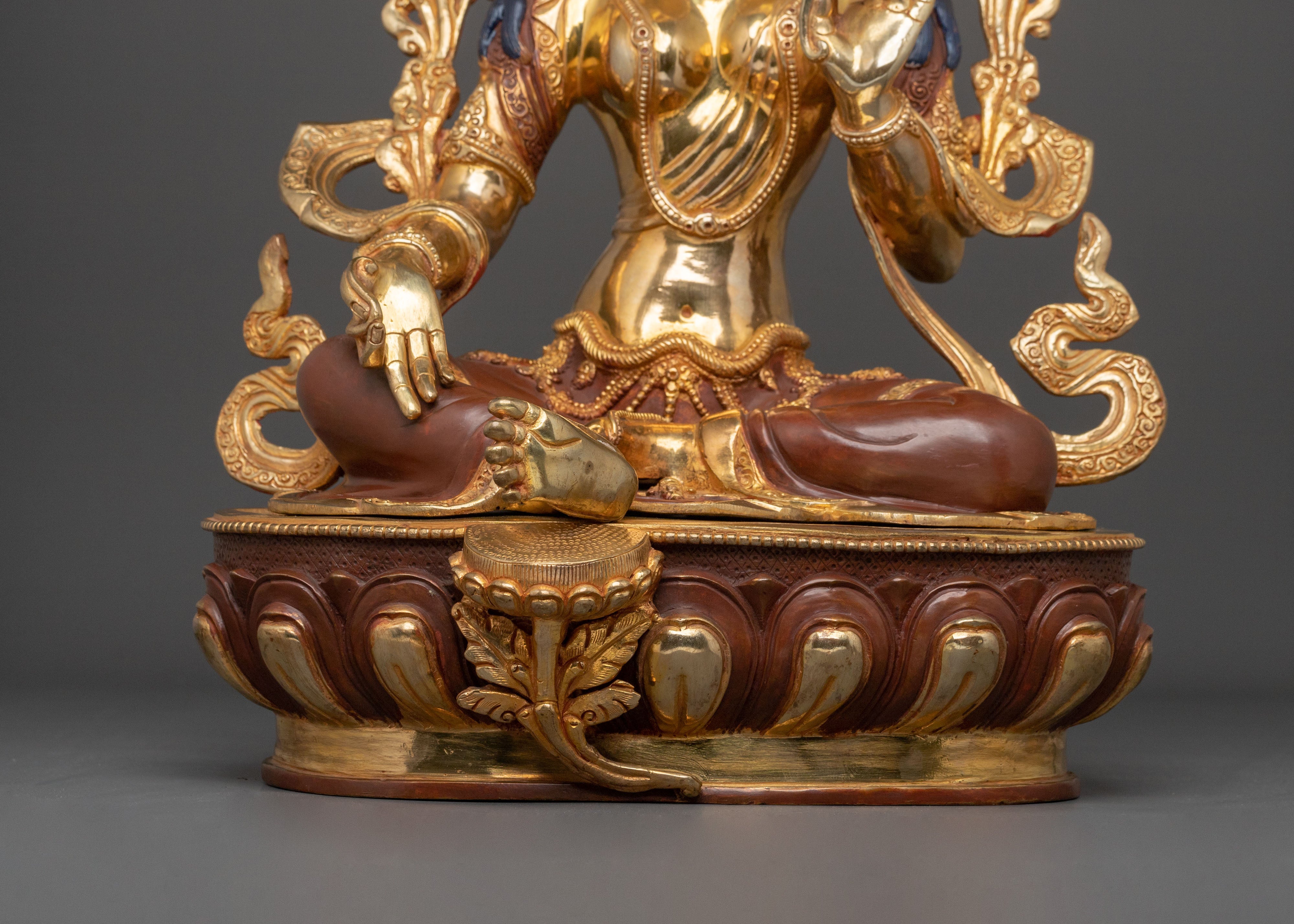 Green Tara Sacred Shrine Figure | Goddess of Compassion and Swift Protection