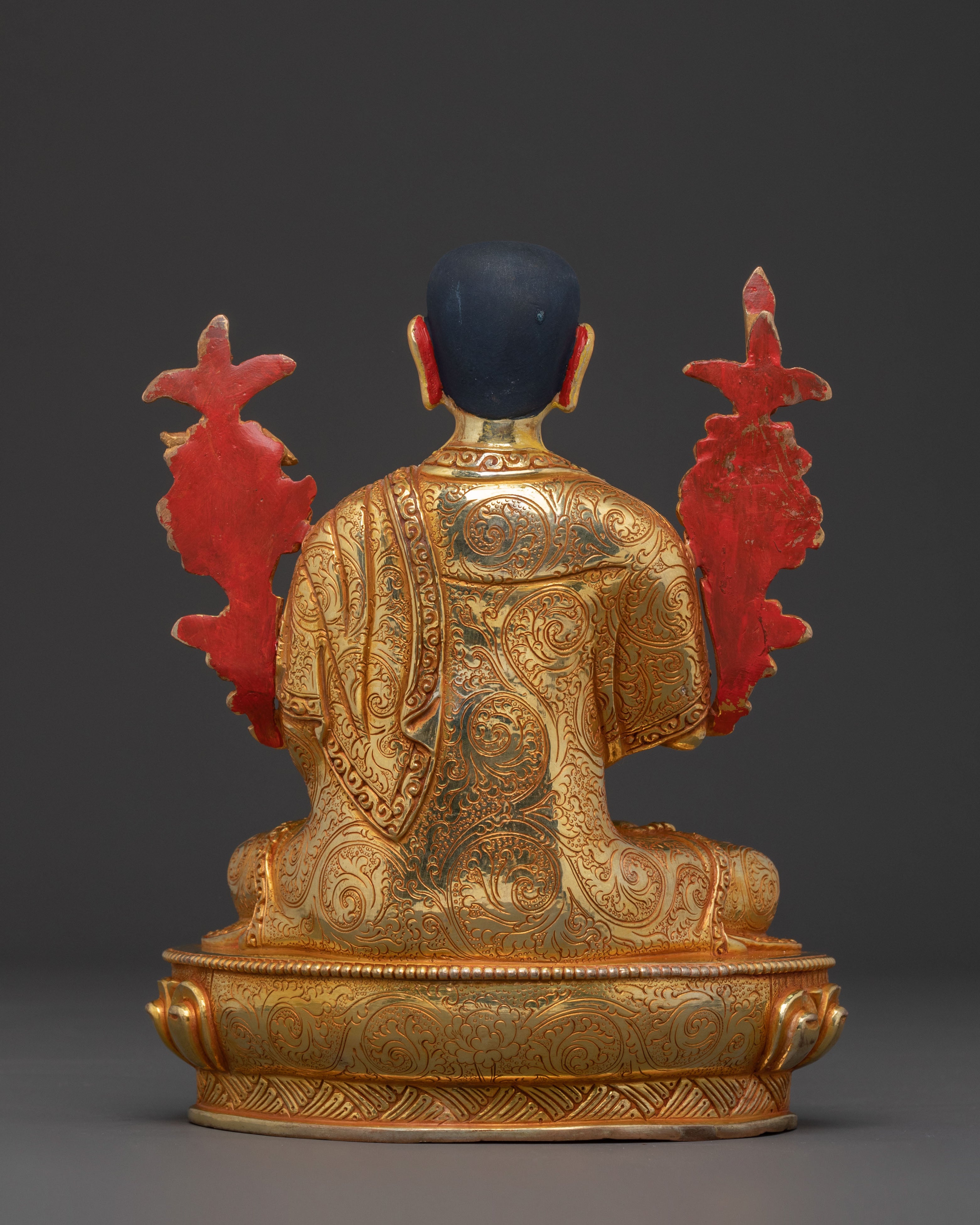 Tsongkhapa with Disciples 24K Gold Gilded Statue