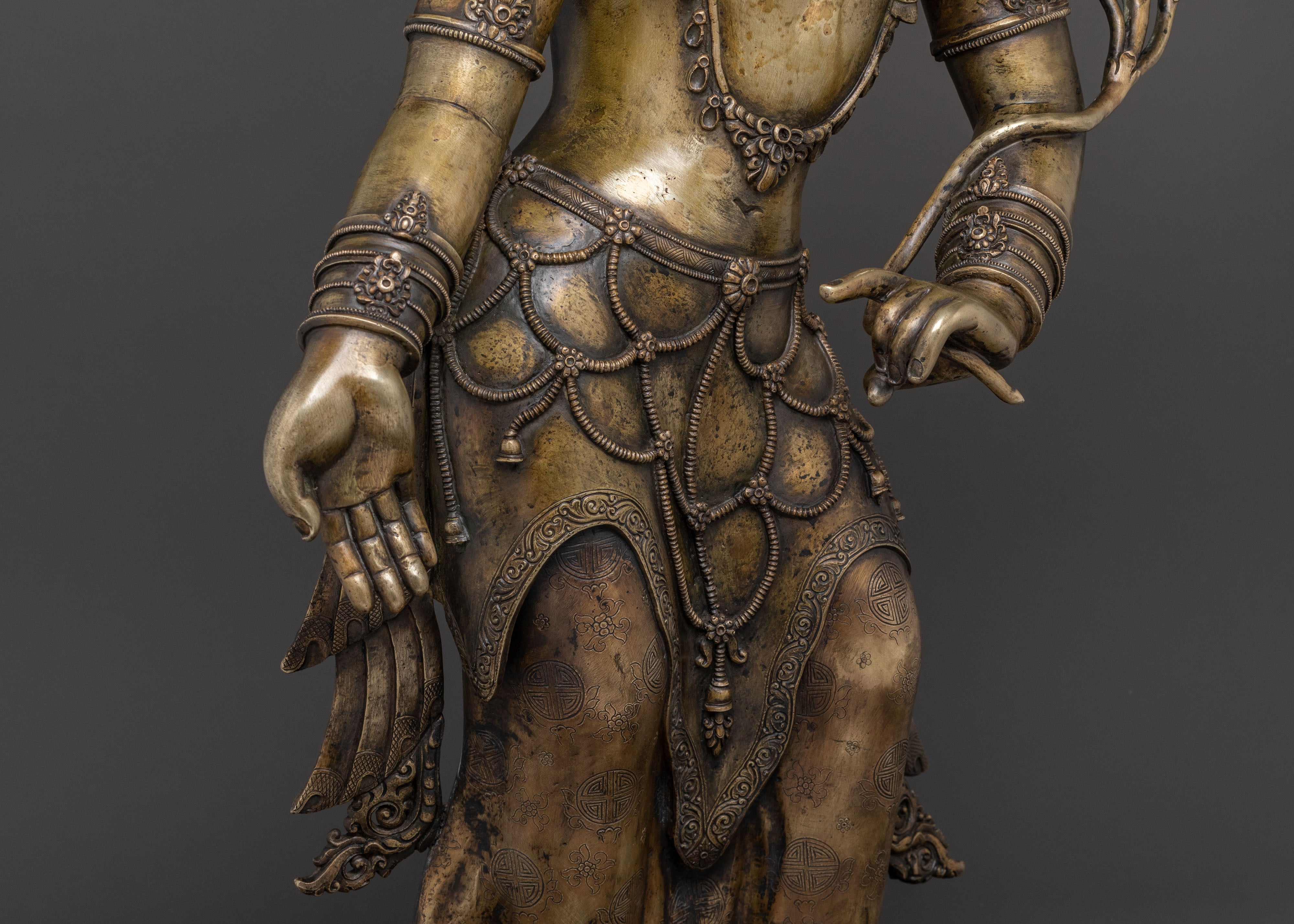 Padmapani Traditional Statue | Lotus-Bearing Bodhisattva