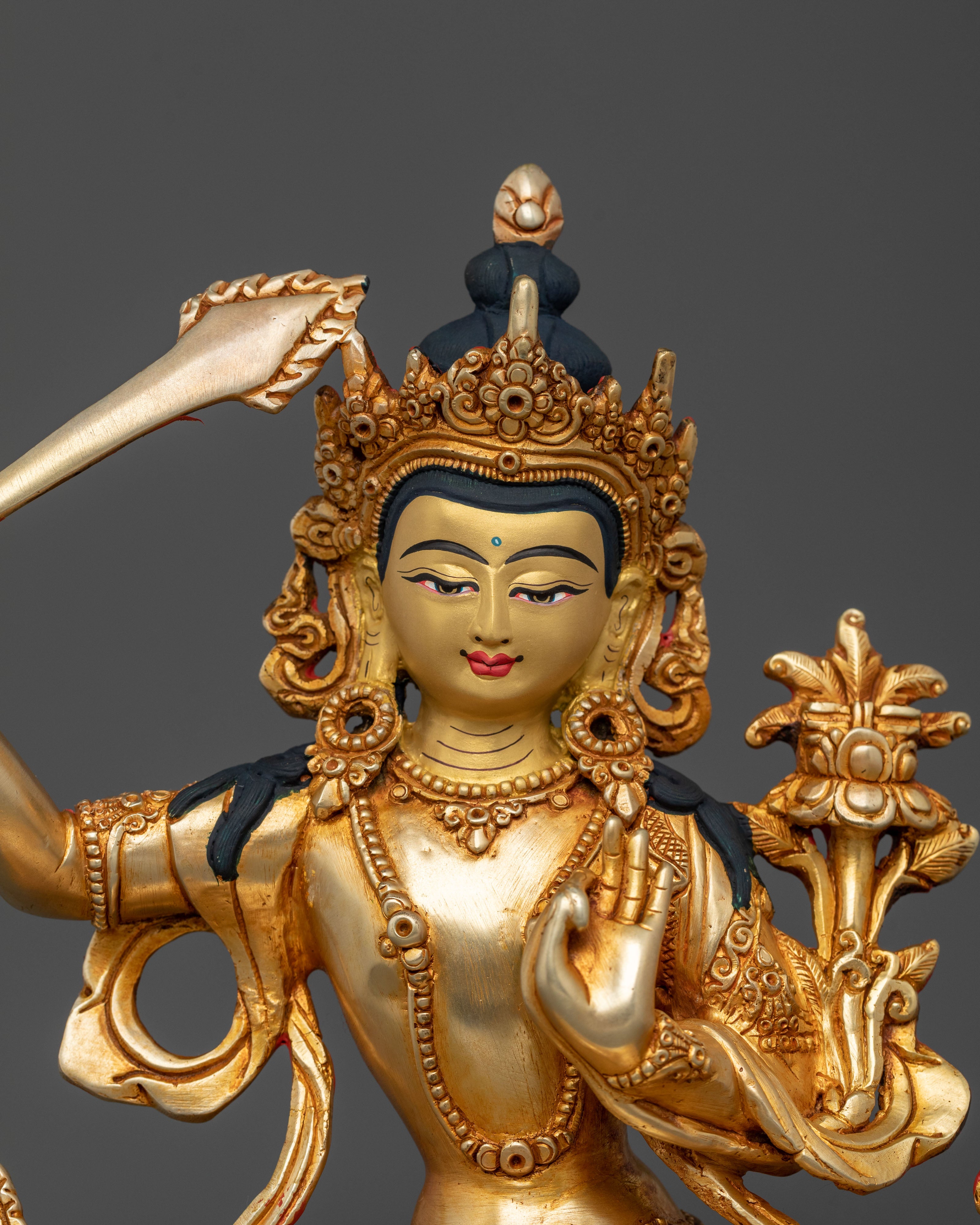 Handmade Manjushri Statue | Sacred Bodhisattva