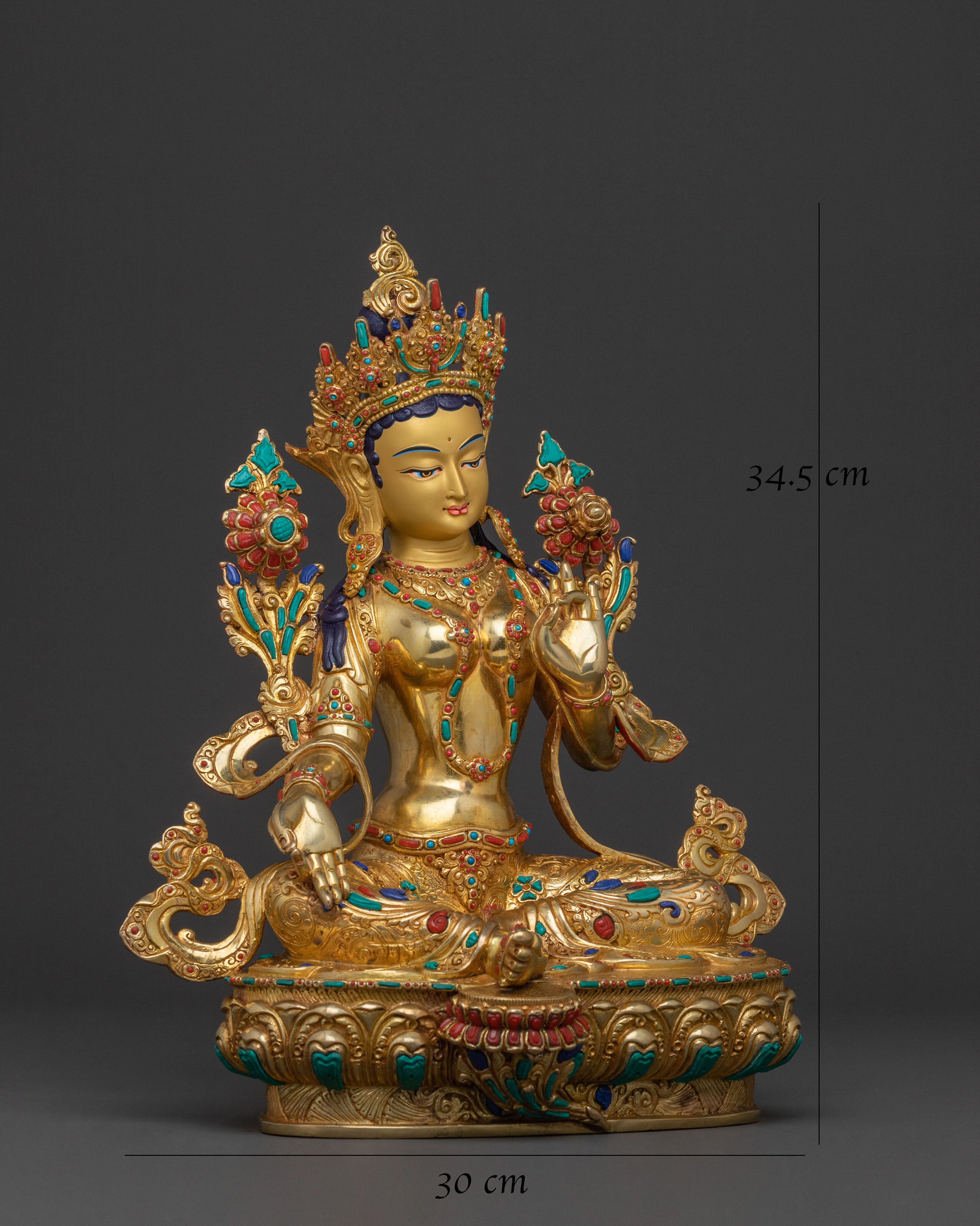 Green Tara Wisdom Mercy Statue | Guardian of Compassion and Wisdom