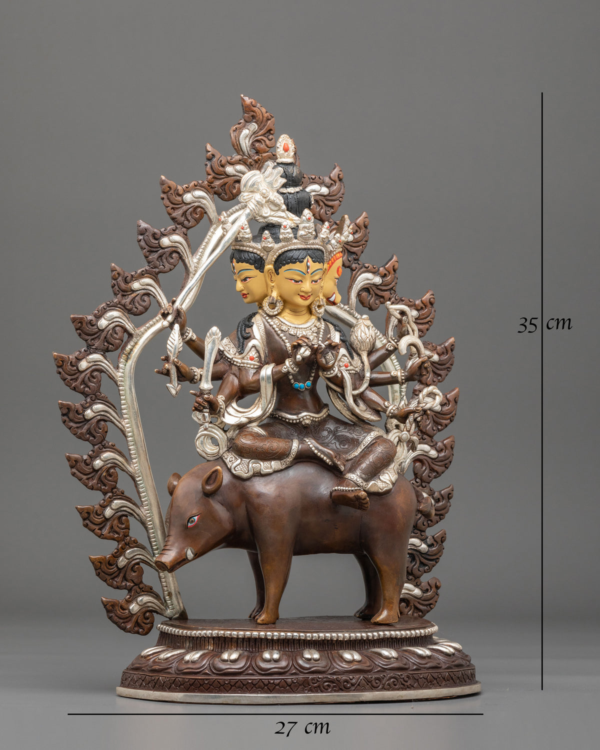 Marici Oxidized Copper Sculpture | Divine Protector