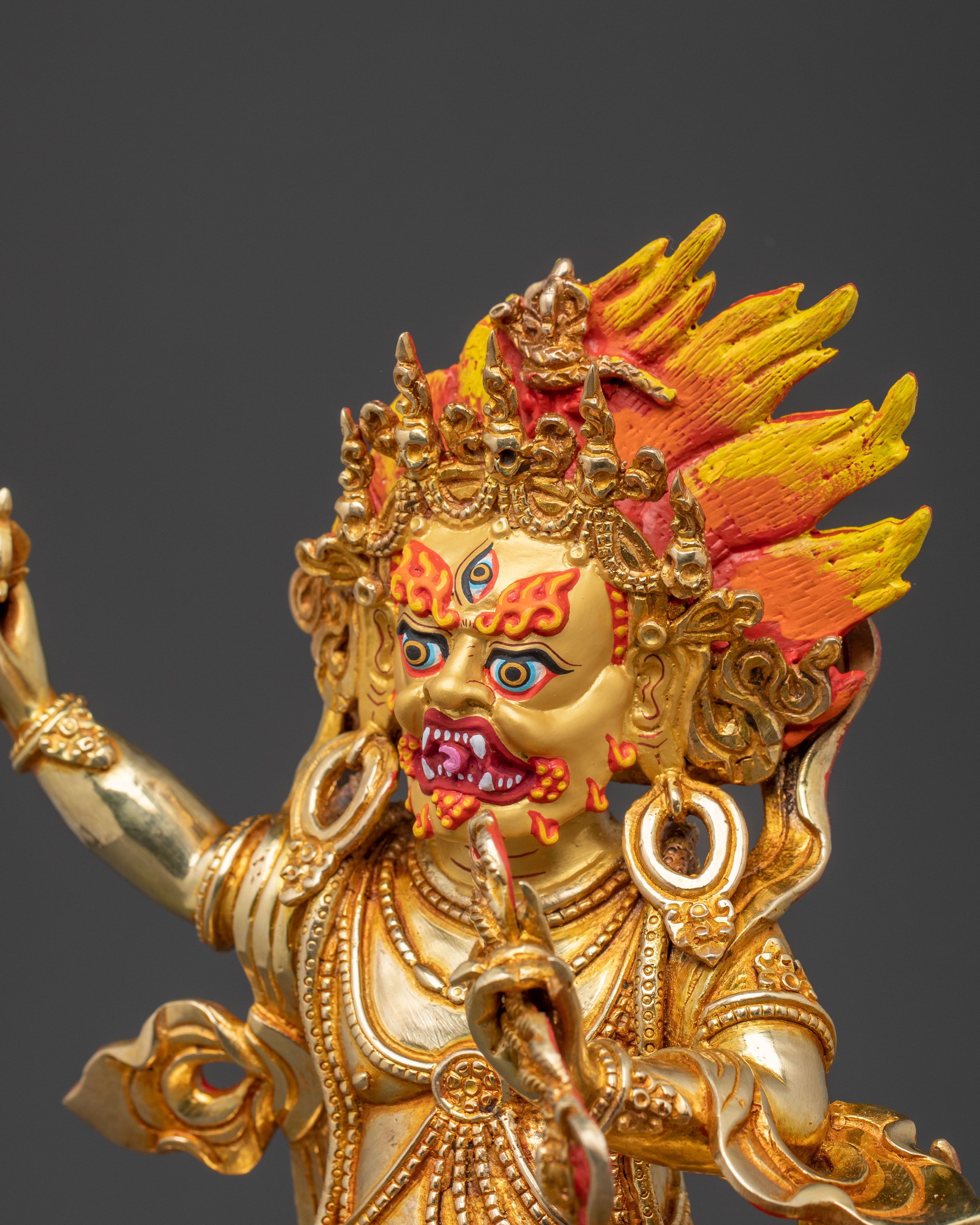 Golden Statue of Vajrapani | Protector of Wisdom