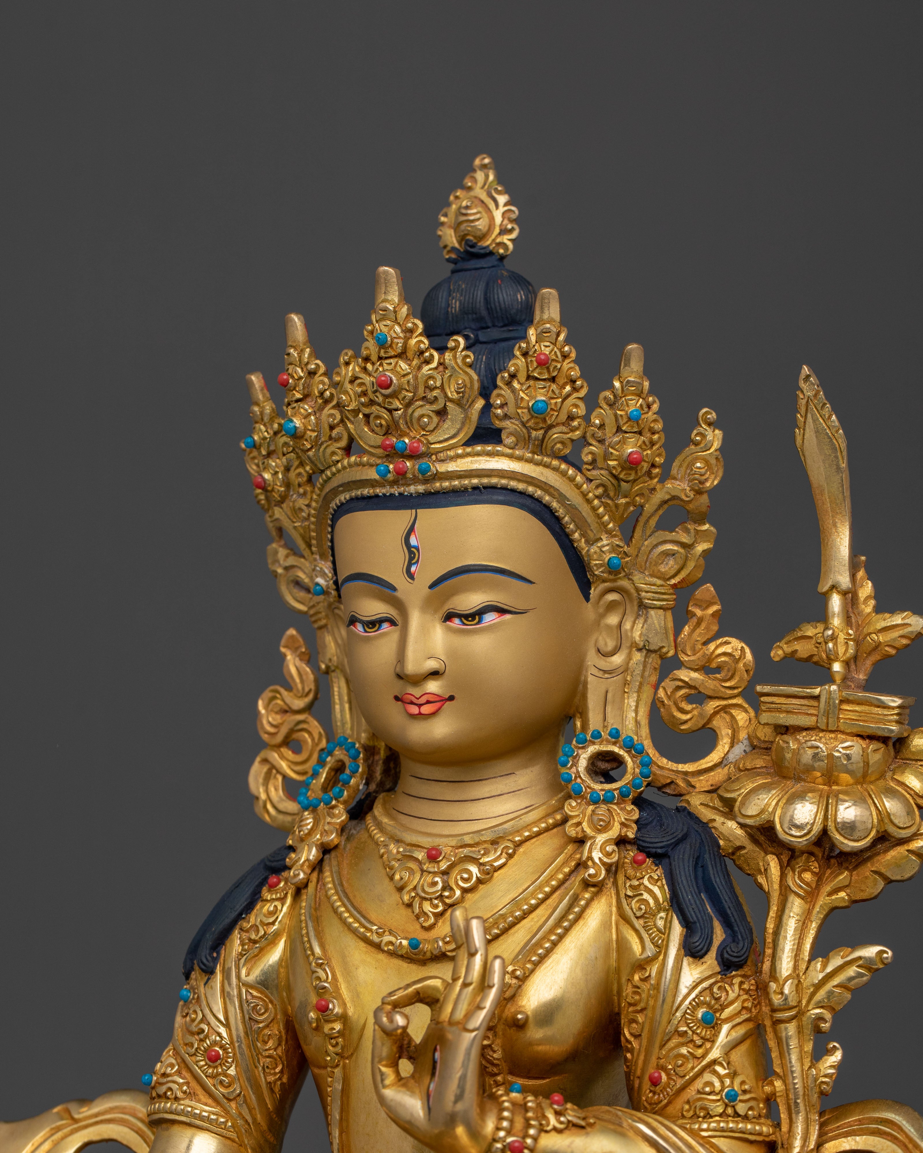White Tara Tibetan Sculpture | Goddess of Compassion and Longevity