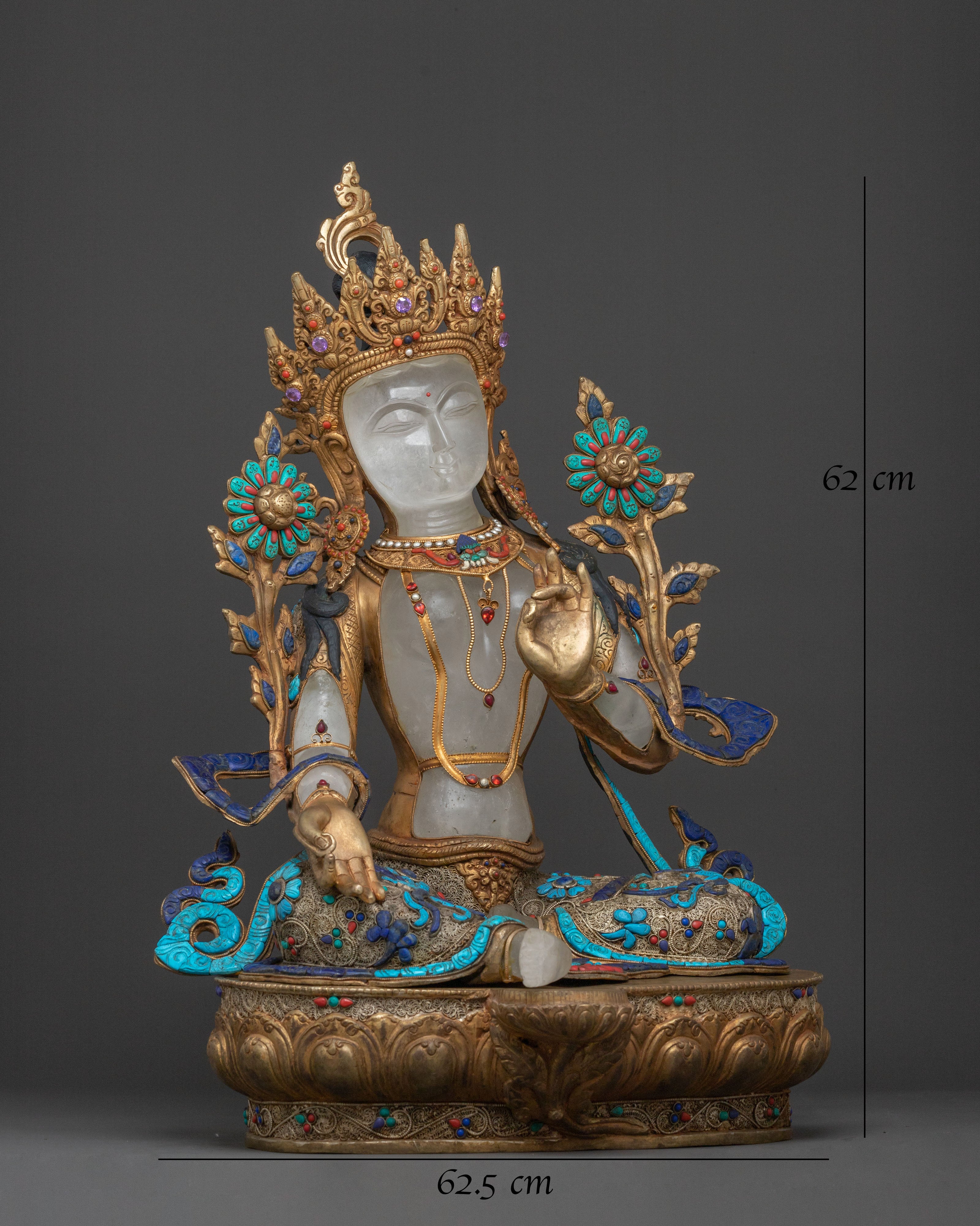 Green Tara Healing and Blessing Statue | Himalayan Buddhist Art