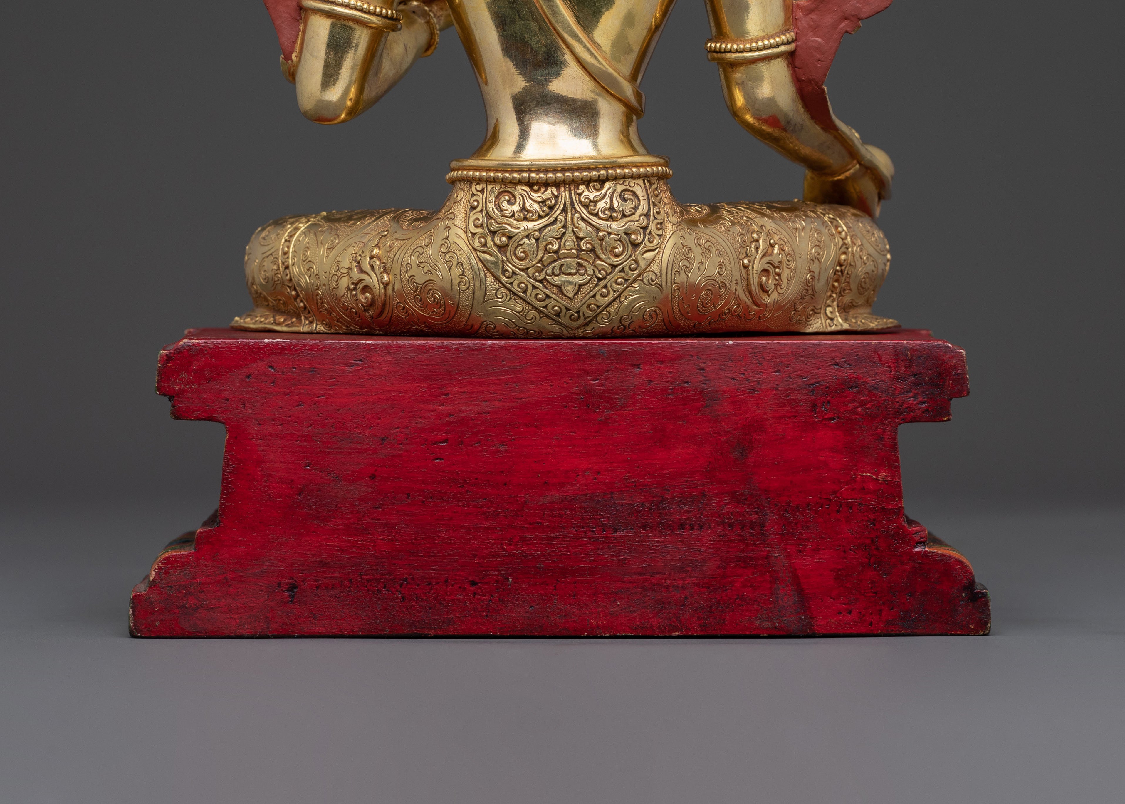 Green Tara 24K Gold Gilded Statue | Home Decor
