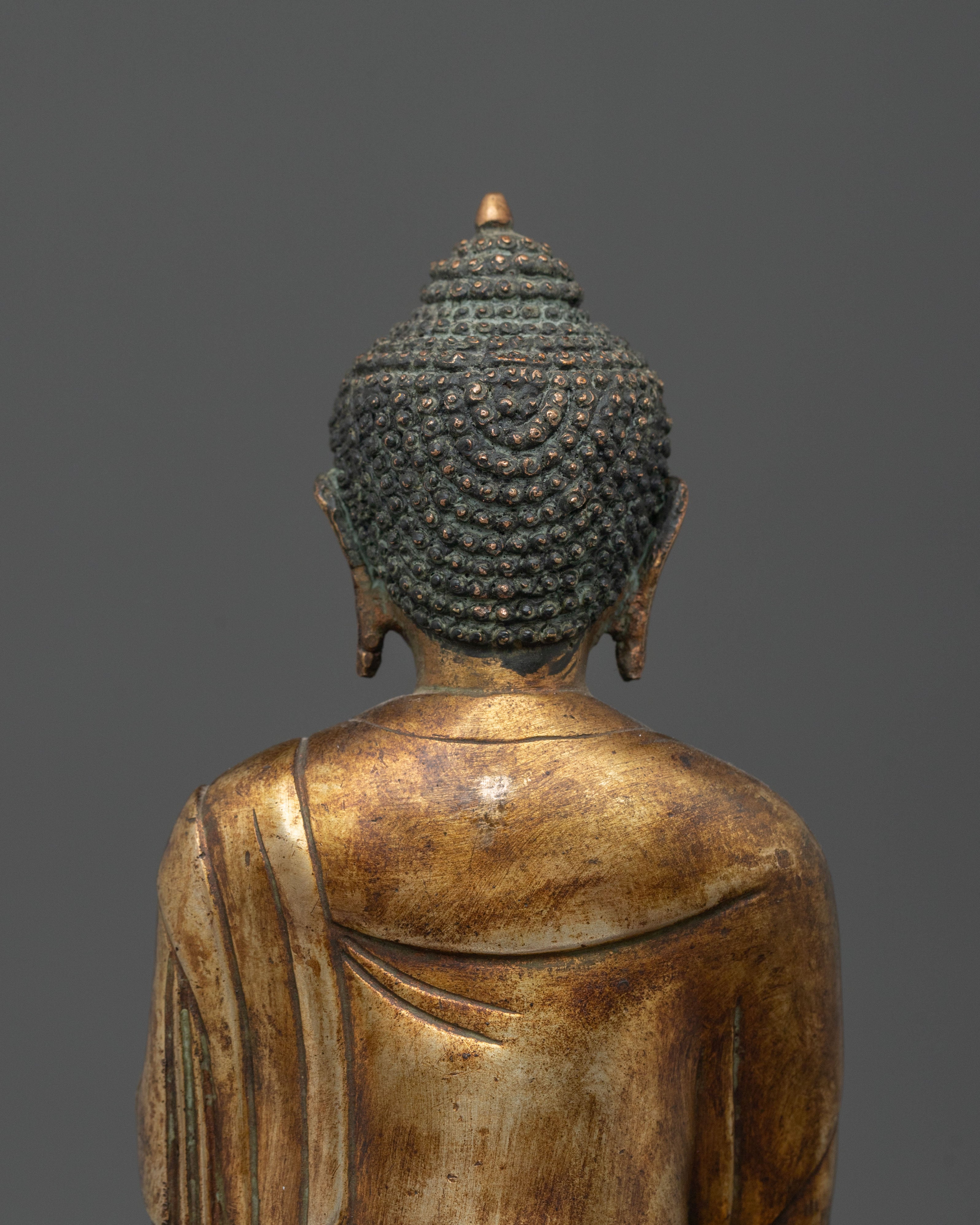 Shakyamuni Buddha Statue on Throne | Home Decor