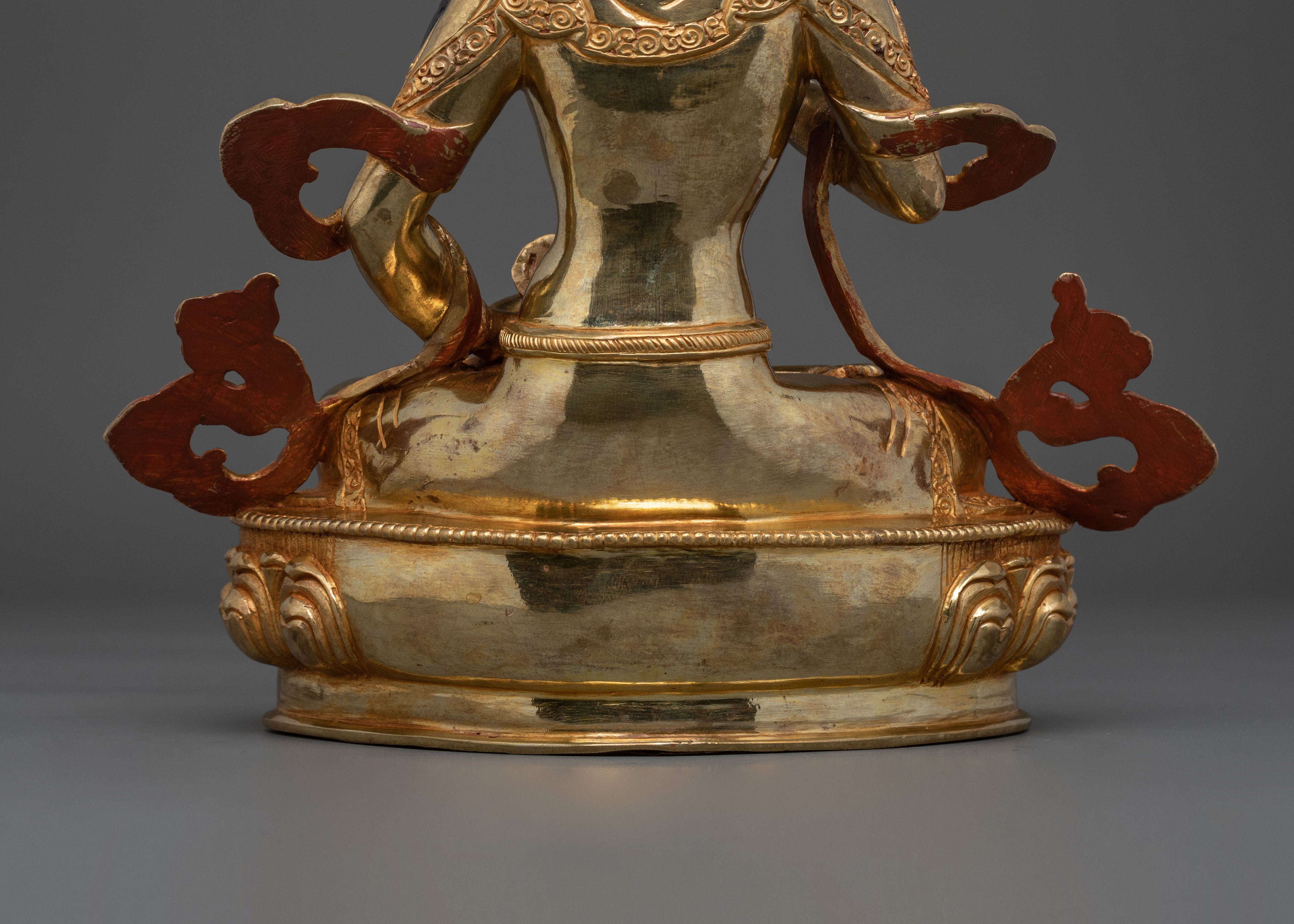 Tibetan Vajrasattva Meditation Statue | 24K Gold Gilded