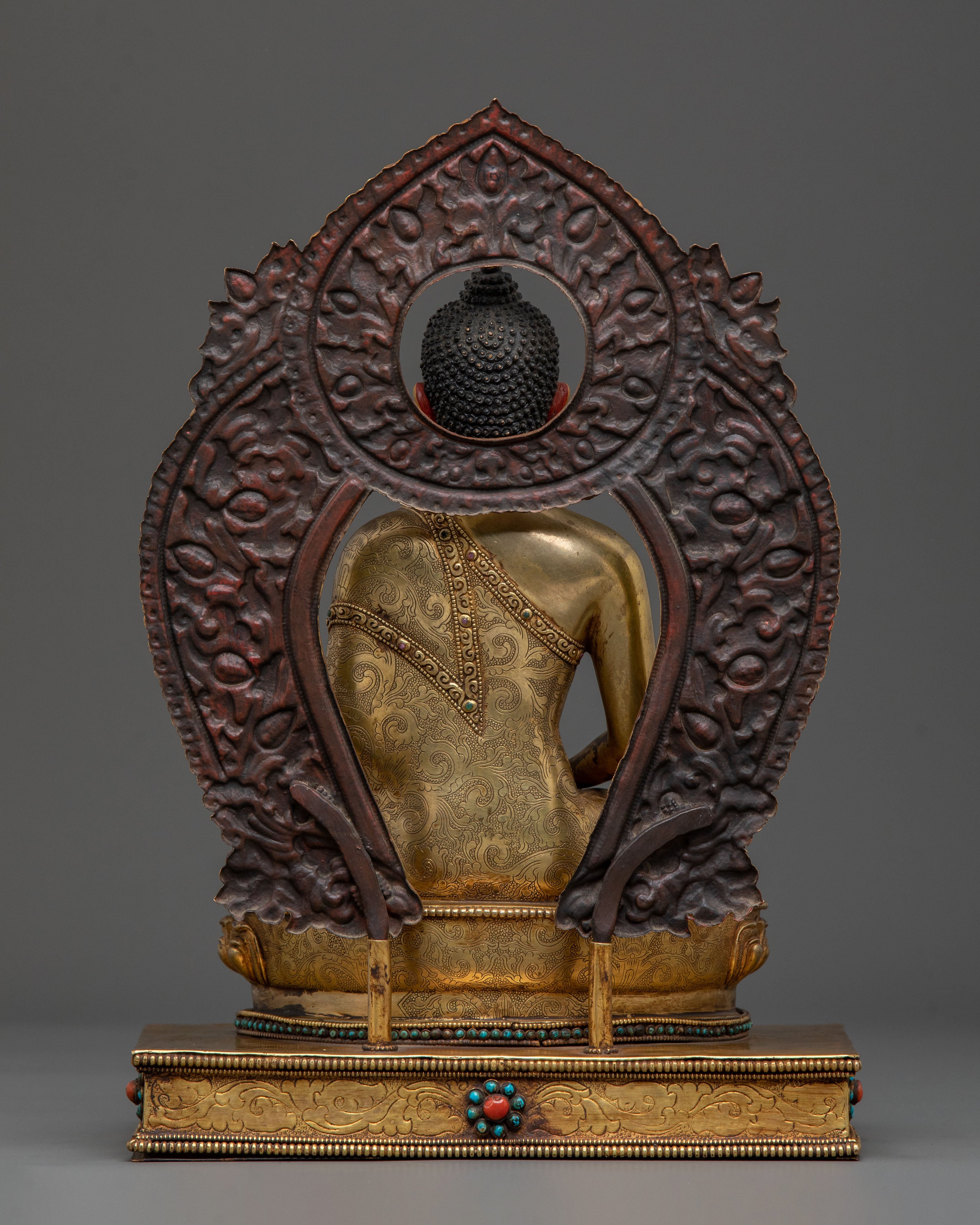 Sacred Three Buddha Handcrafted Statue Set in Premium 24K Gold