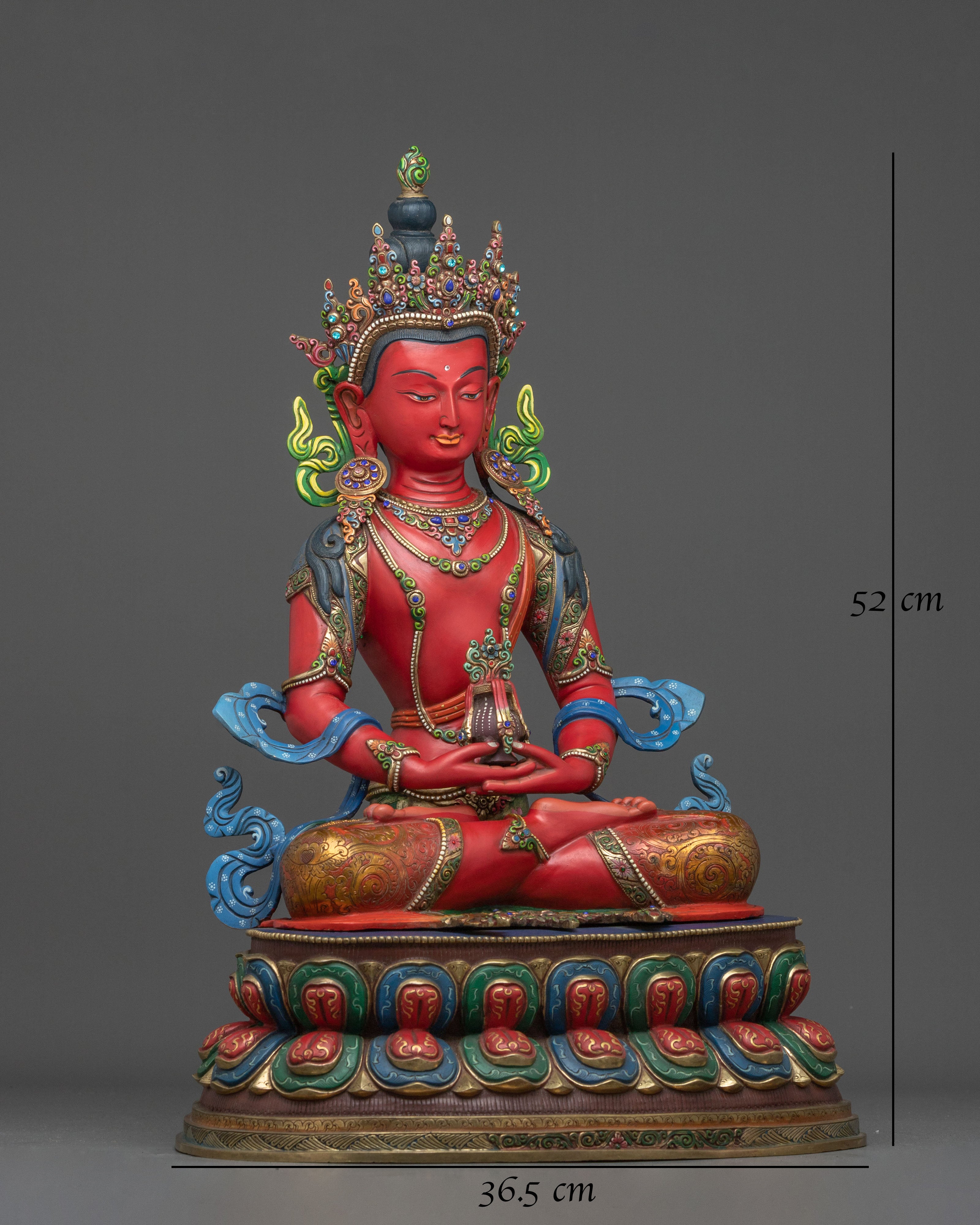 Amitayus Long Life Buddha Handmade Statue | Handmade Spiritual Sculpture