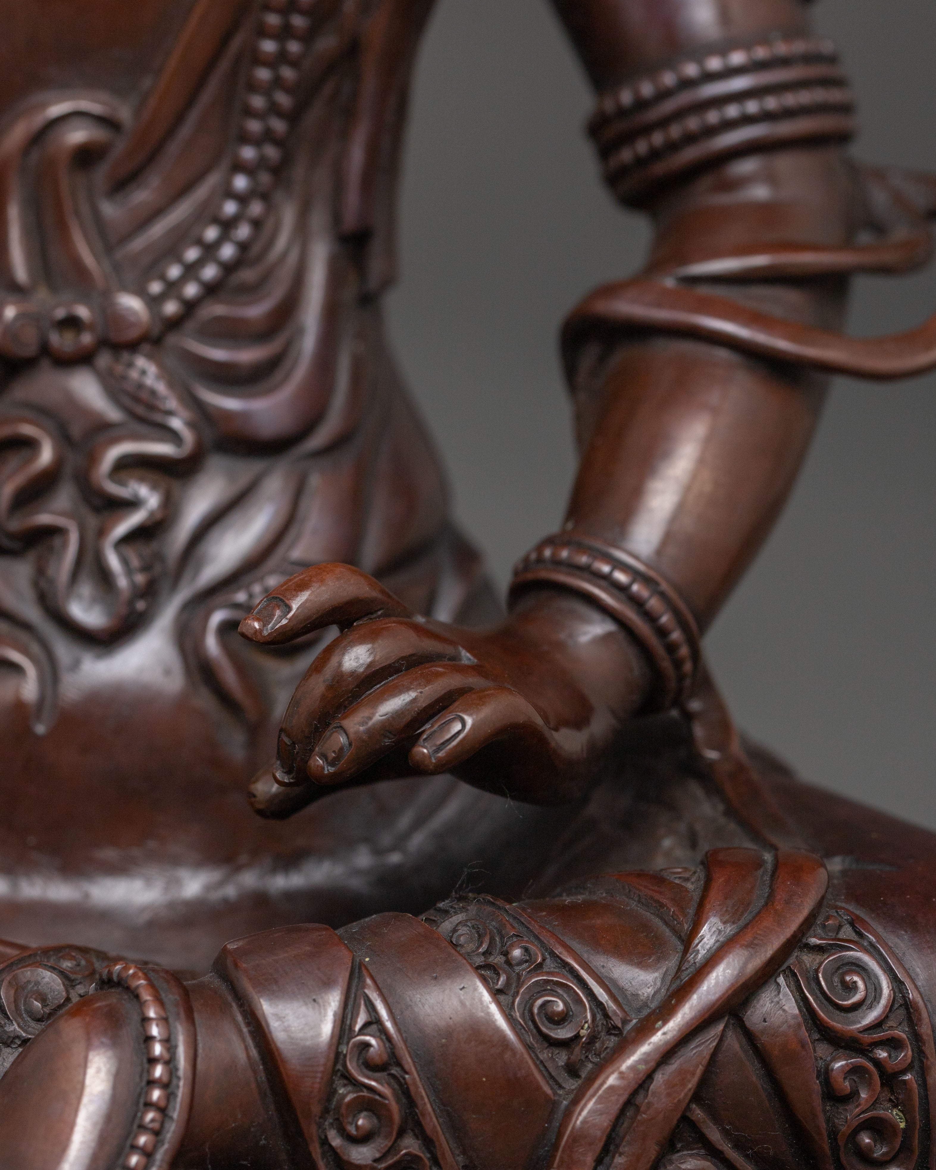 Kuan Yin Statue | Serene Oxidized Copper