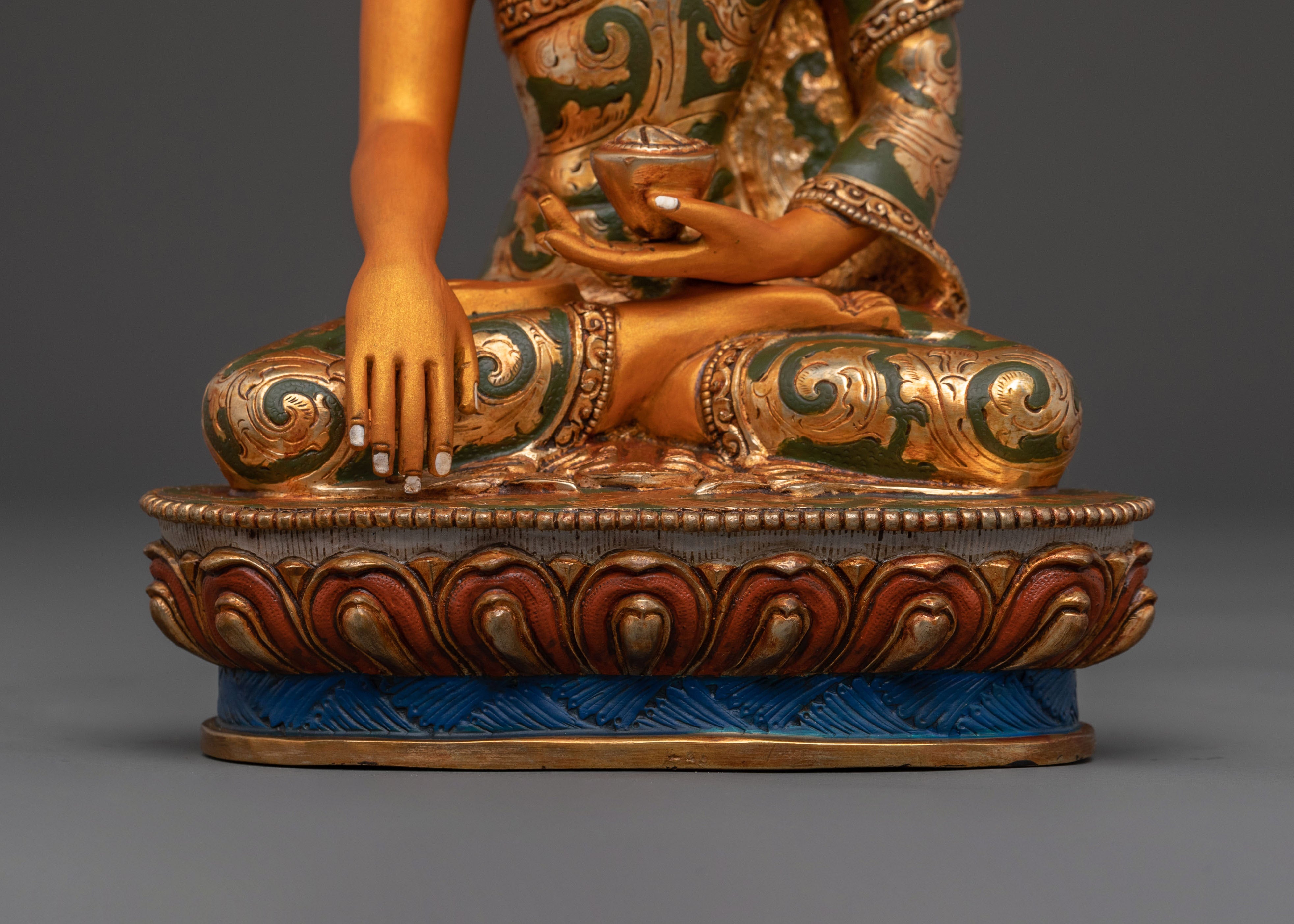 Three Buddhas Statue Set | 24K Gold Gilded Figurines