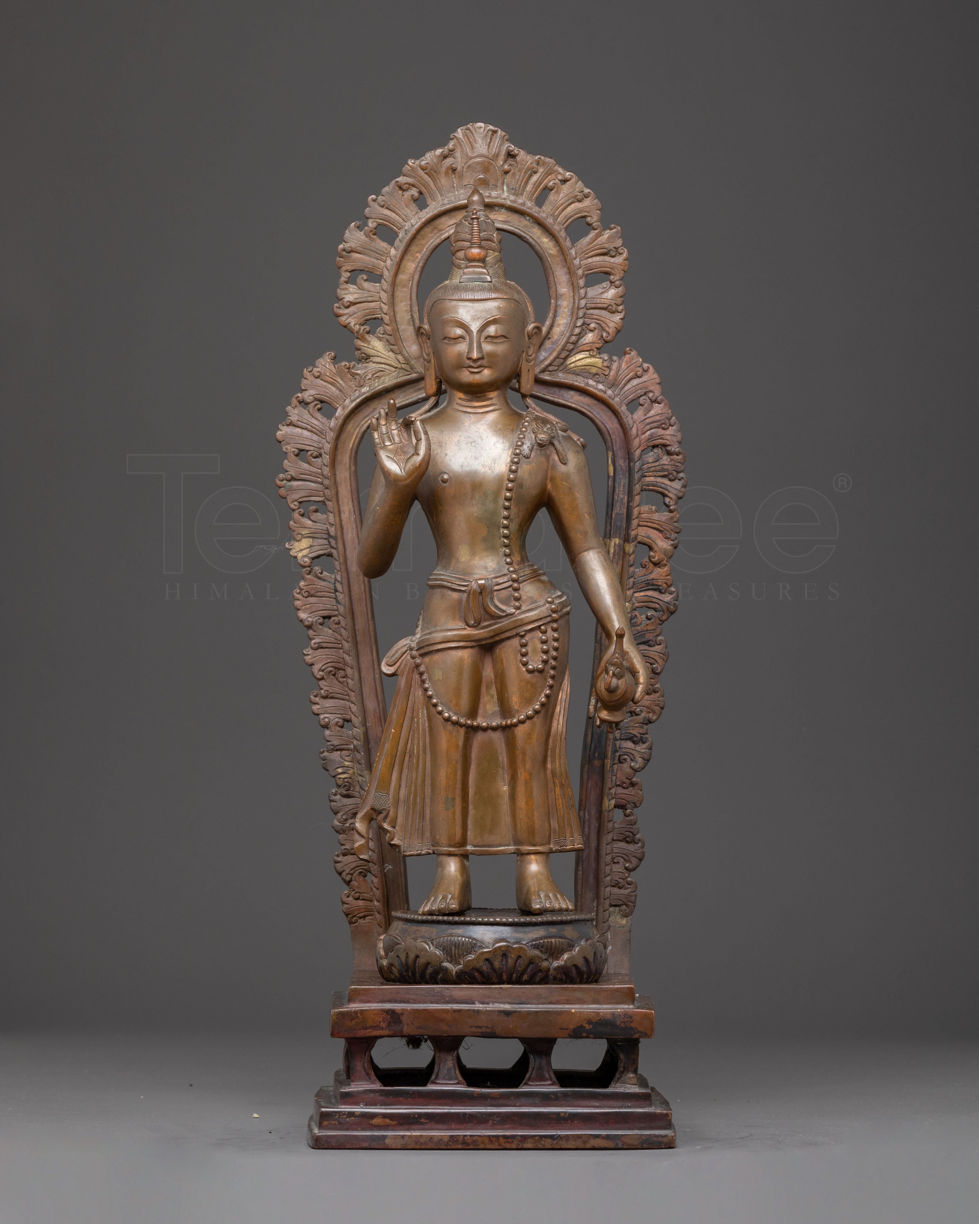 Standing Maitreya Buddha Copper Statue | The Future Buddha