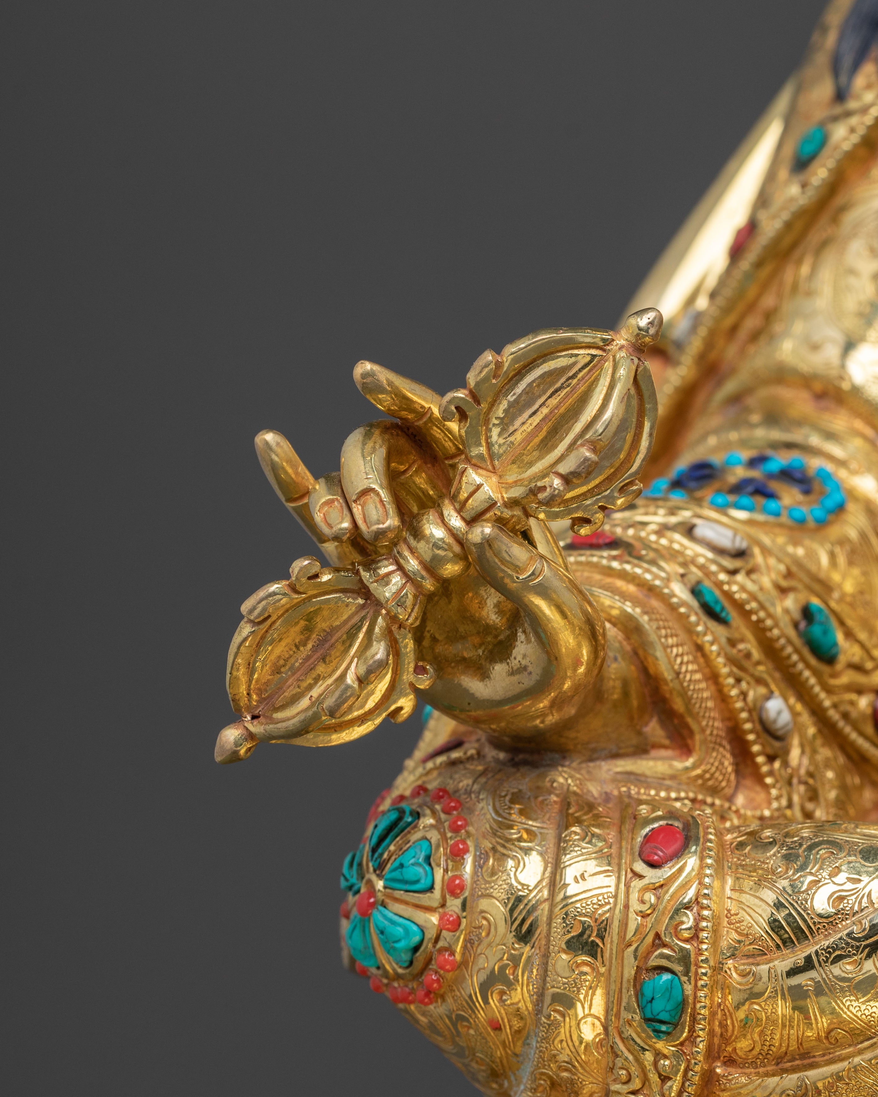 Padmasambhava Sacred Dharma Statue | Handcrafted Tibetan Buddhist Art