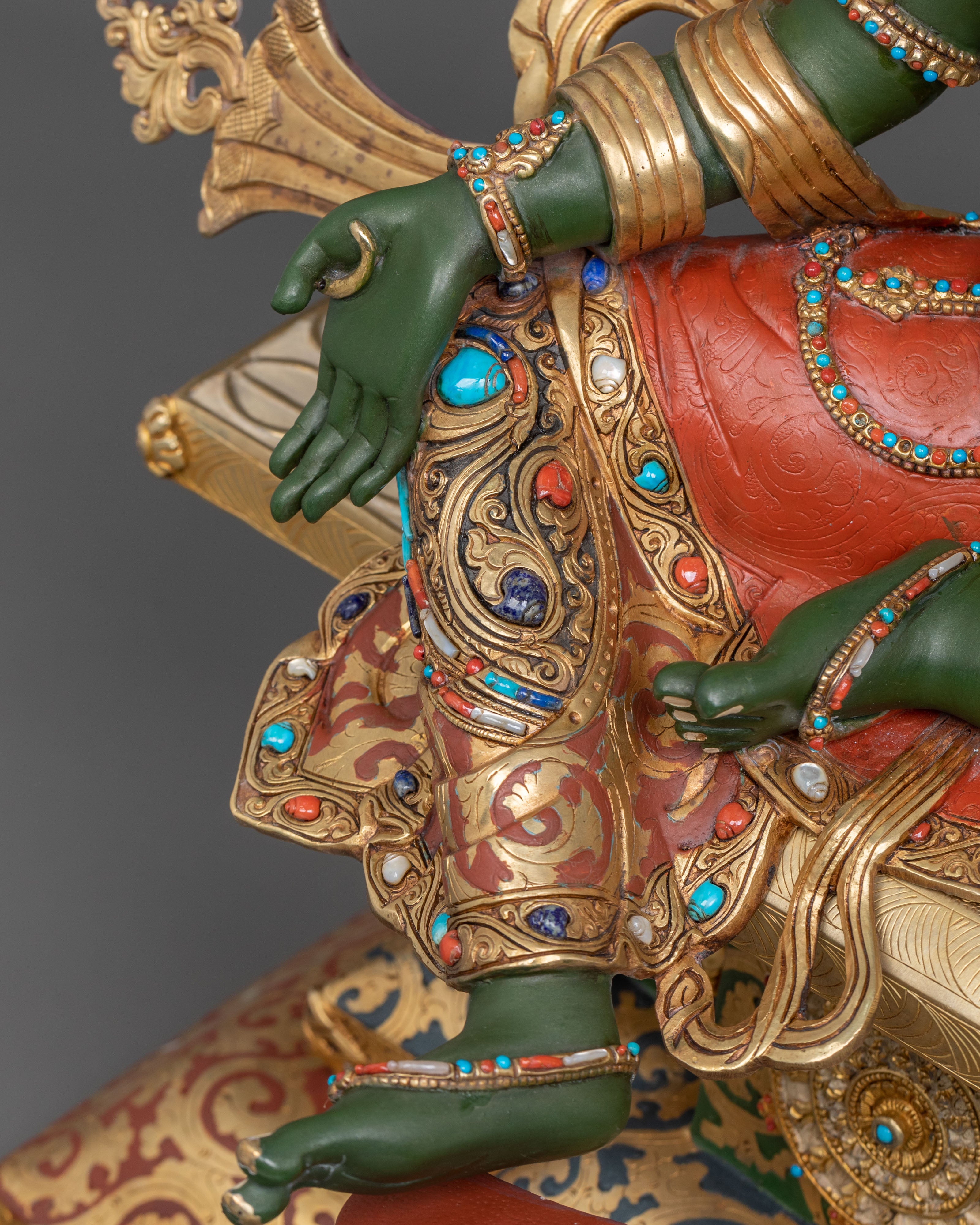 Handmade Green Tara Spiritual Statue | Home Decor