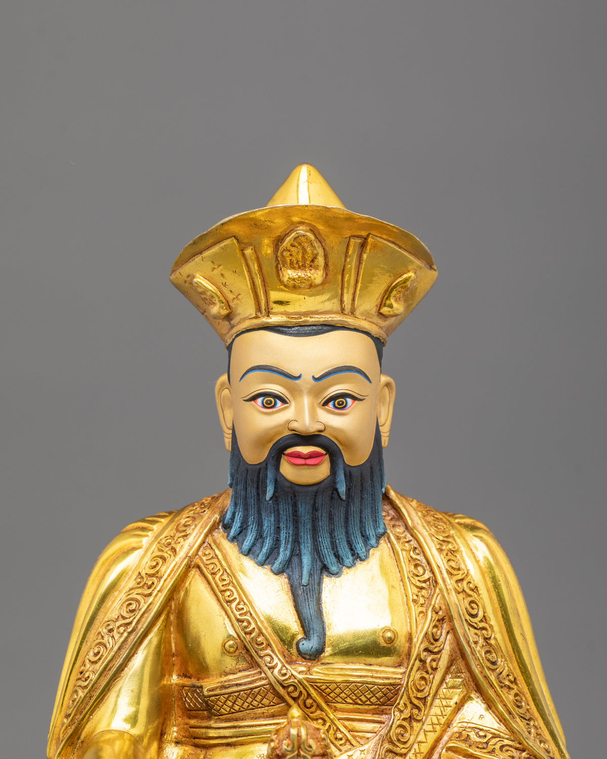 Guru Shapdum Tibetan Buddhist Sculpture: Sacred Master Statue