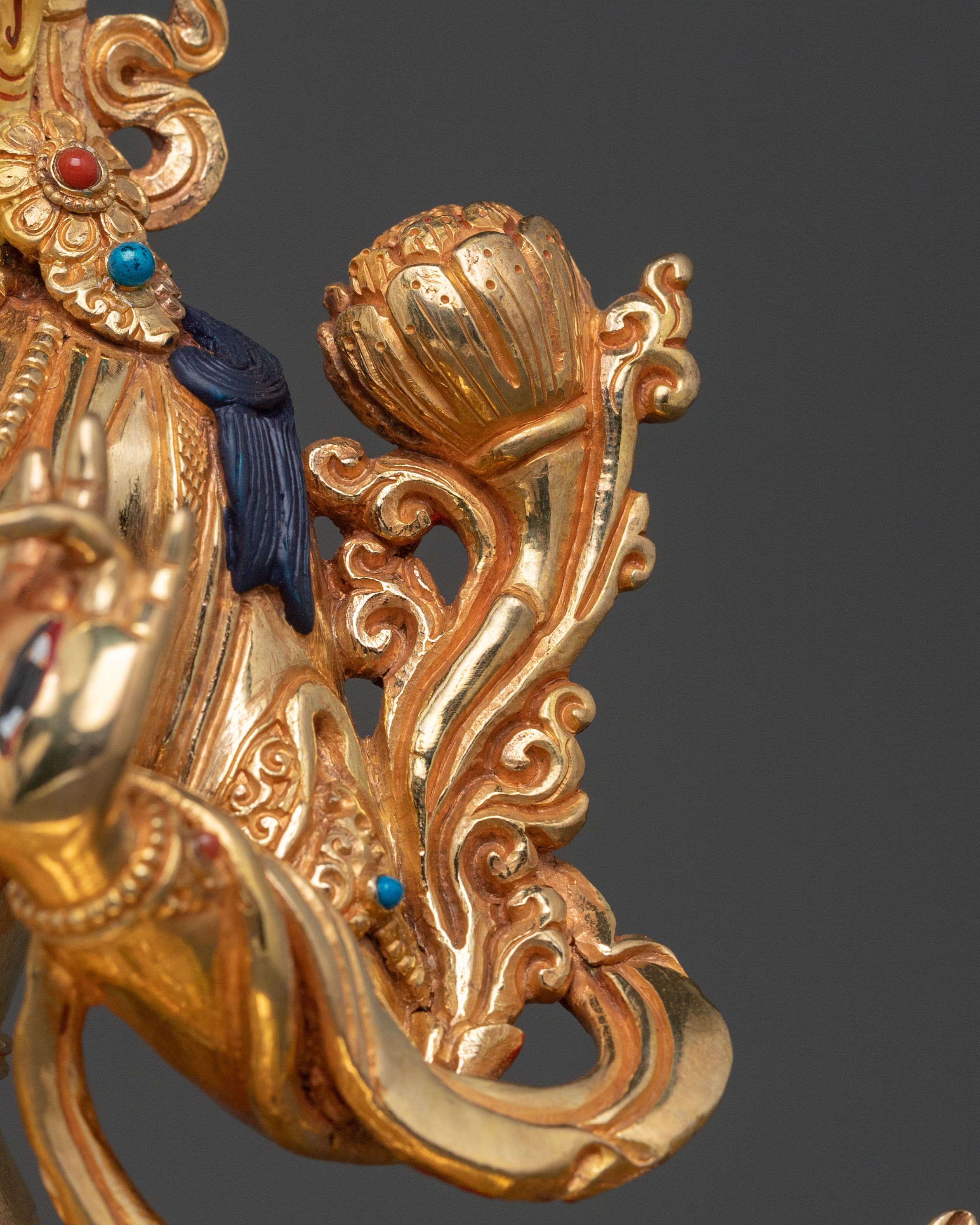Sita Tara Goddess White Tara 24K Gold Gilded Statue