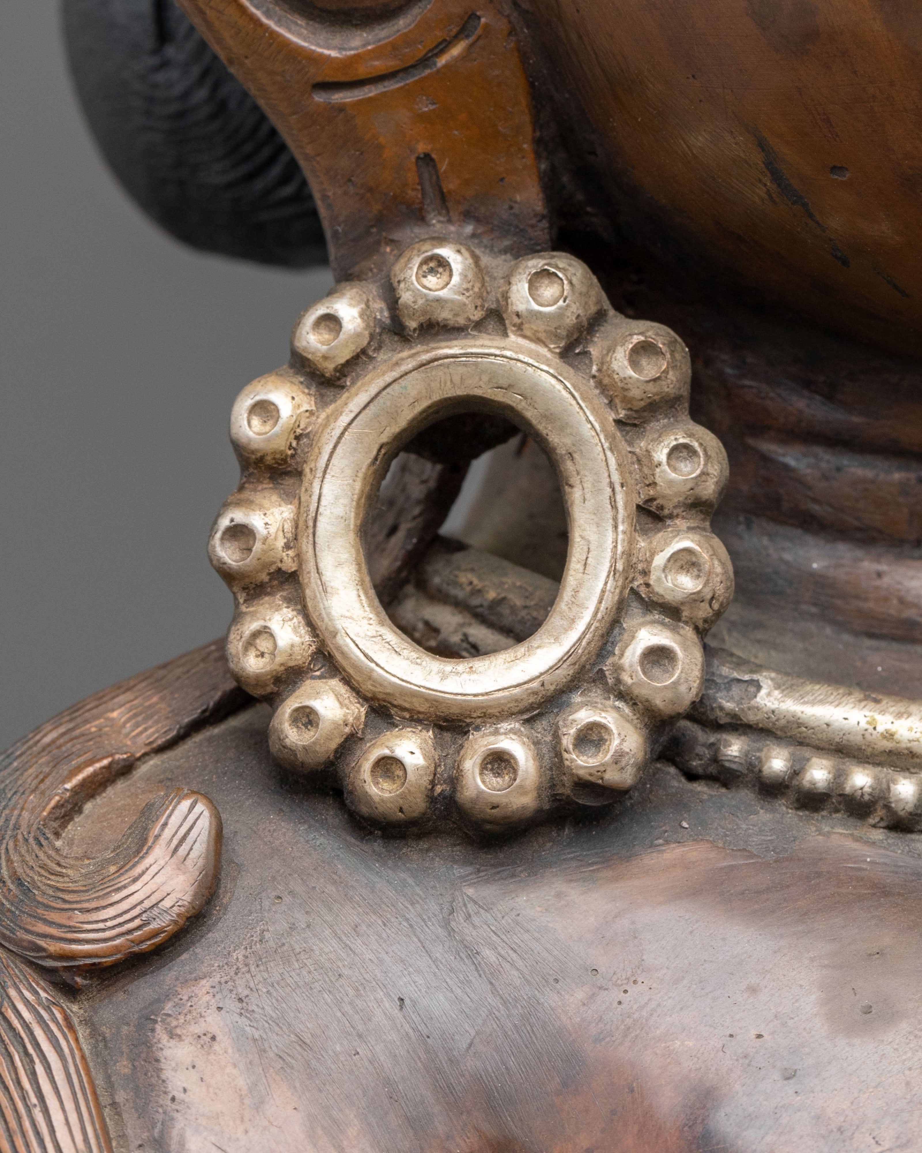 Parbati Devi Statue: Oxidized Copper & Silver Plated