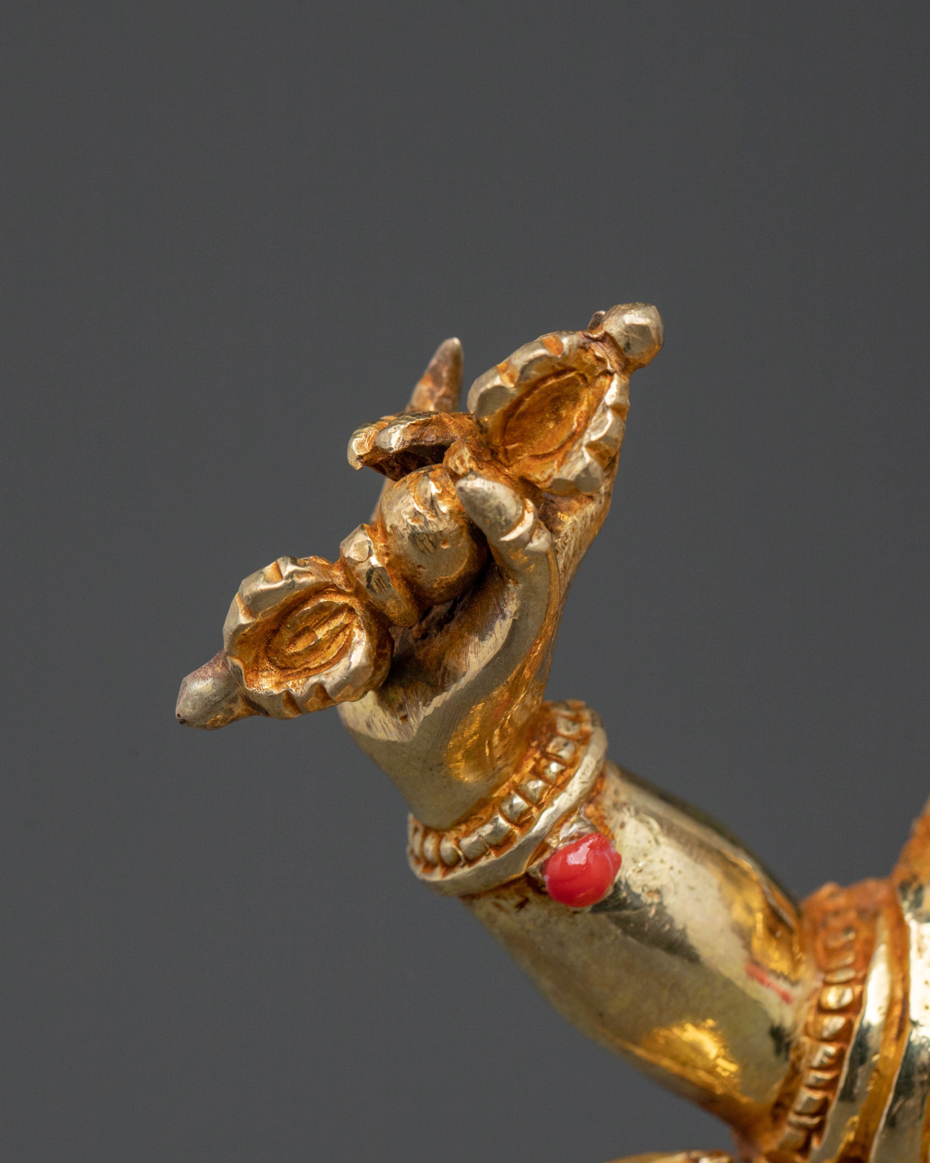 Protector Figure: Vajrapani 24k Gold Gilded Statue