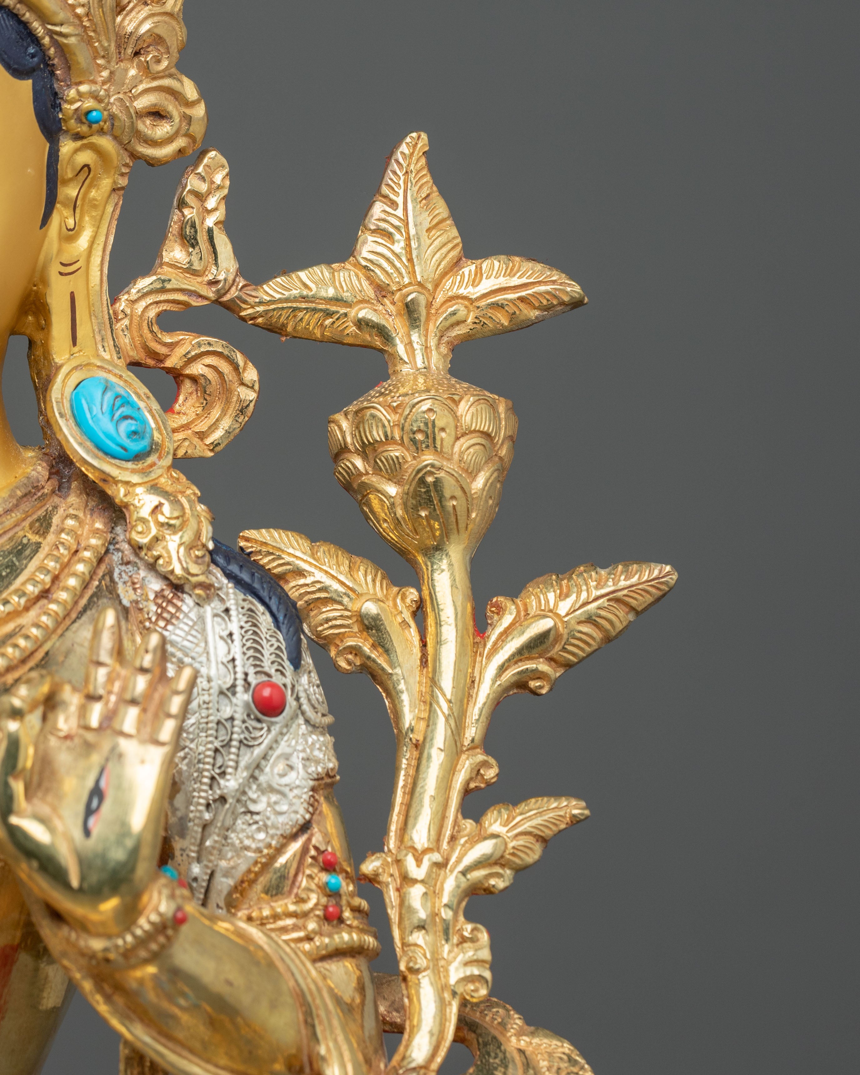 Sacred White Tara Sculpture | Copper Figurine