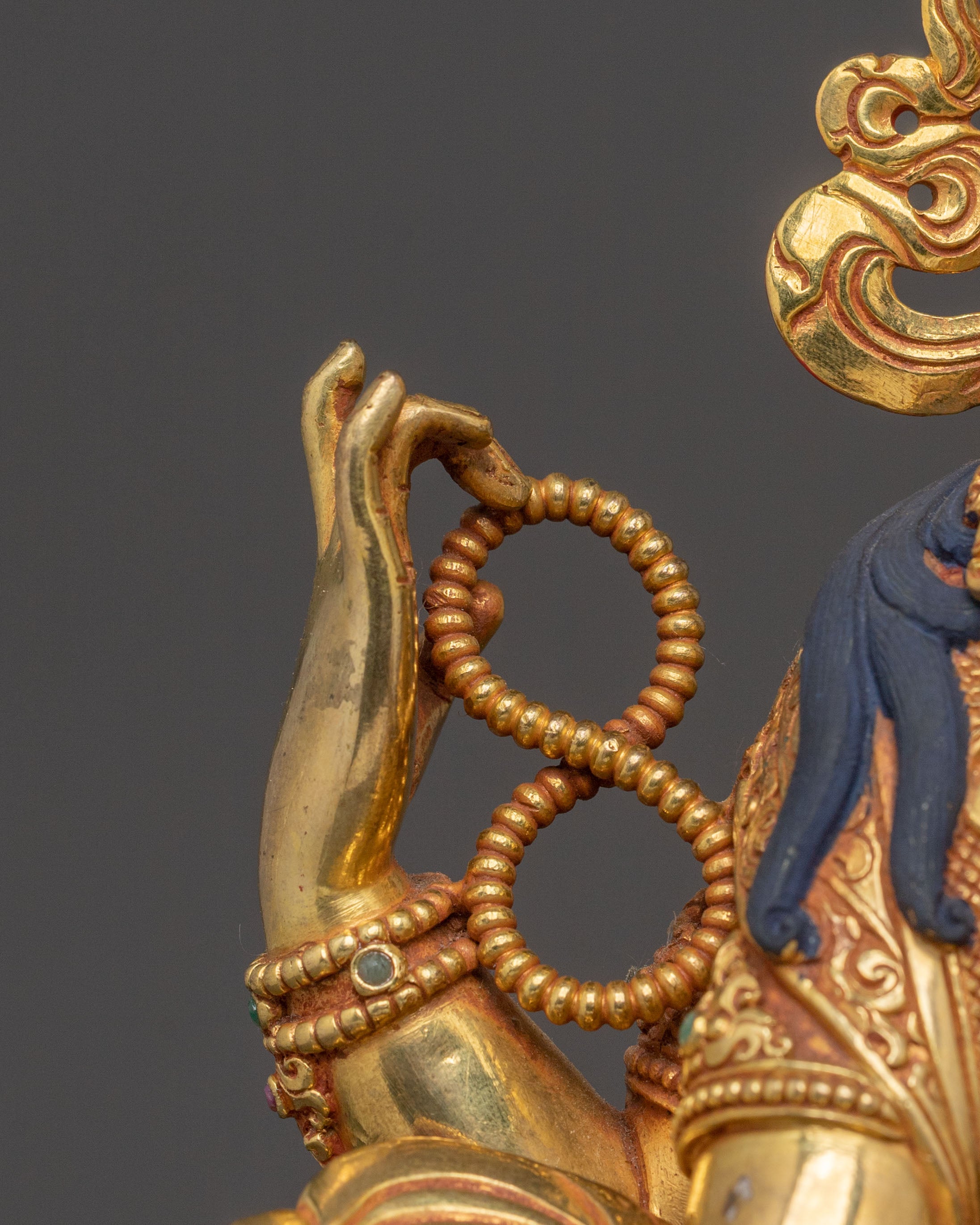 Chenrezig Golden Statue With Consort | Blessing Icons