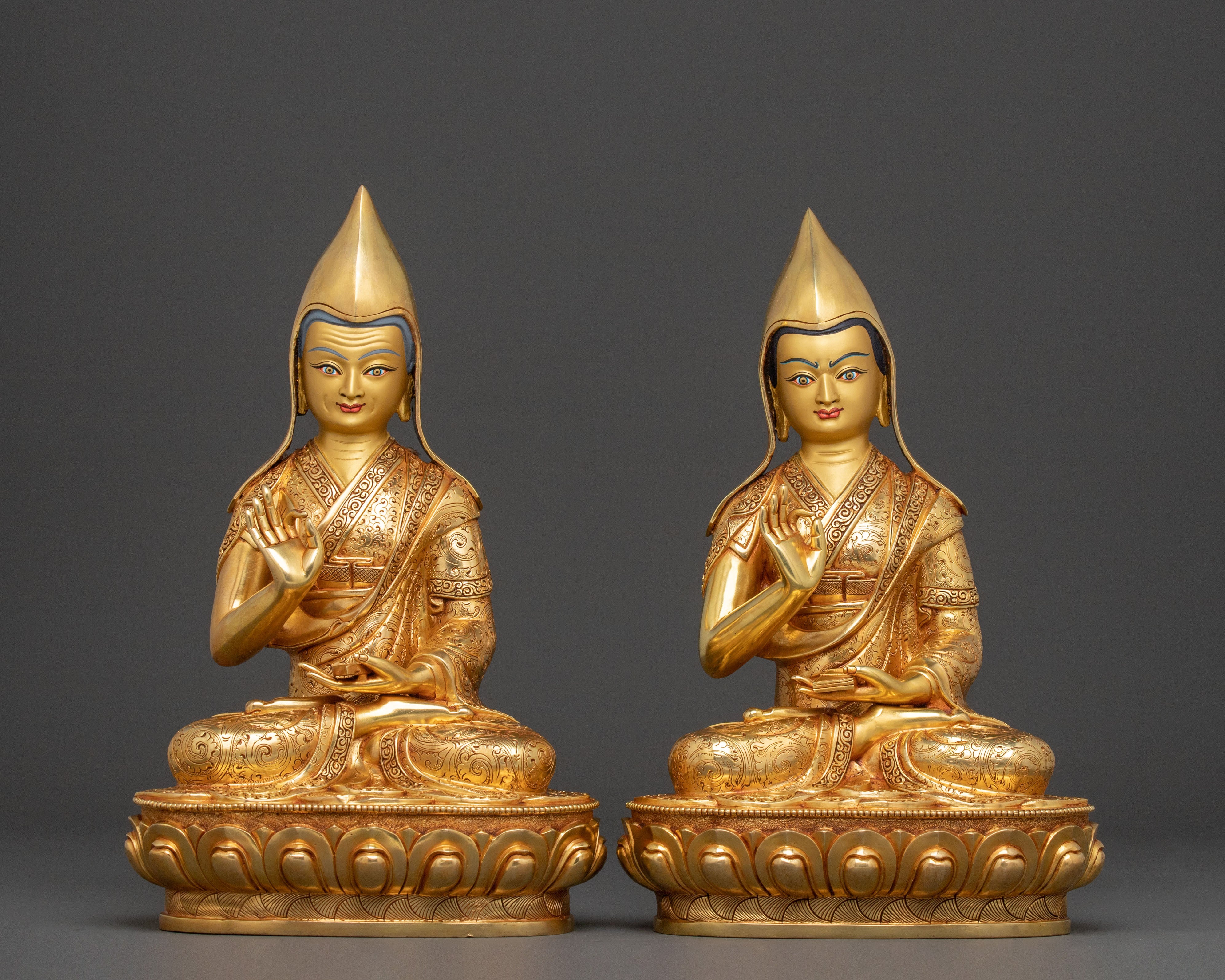 Tsongkhapa and Disciples Figure | Tibetan Buddhist Decor