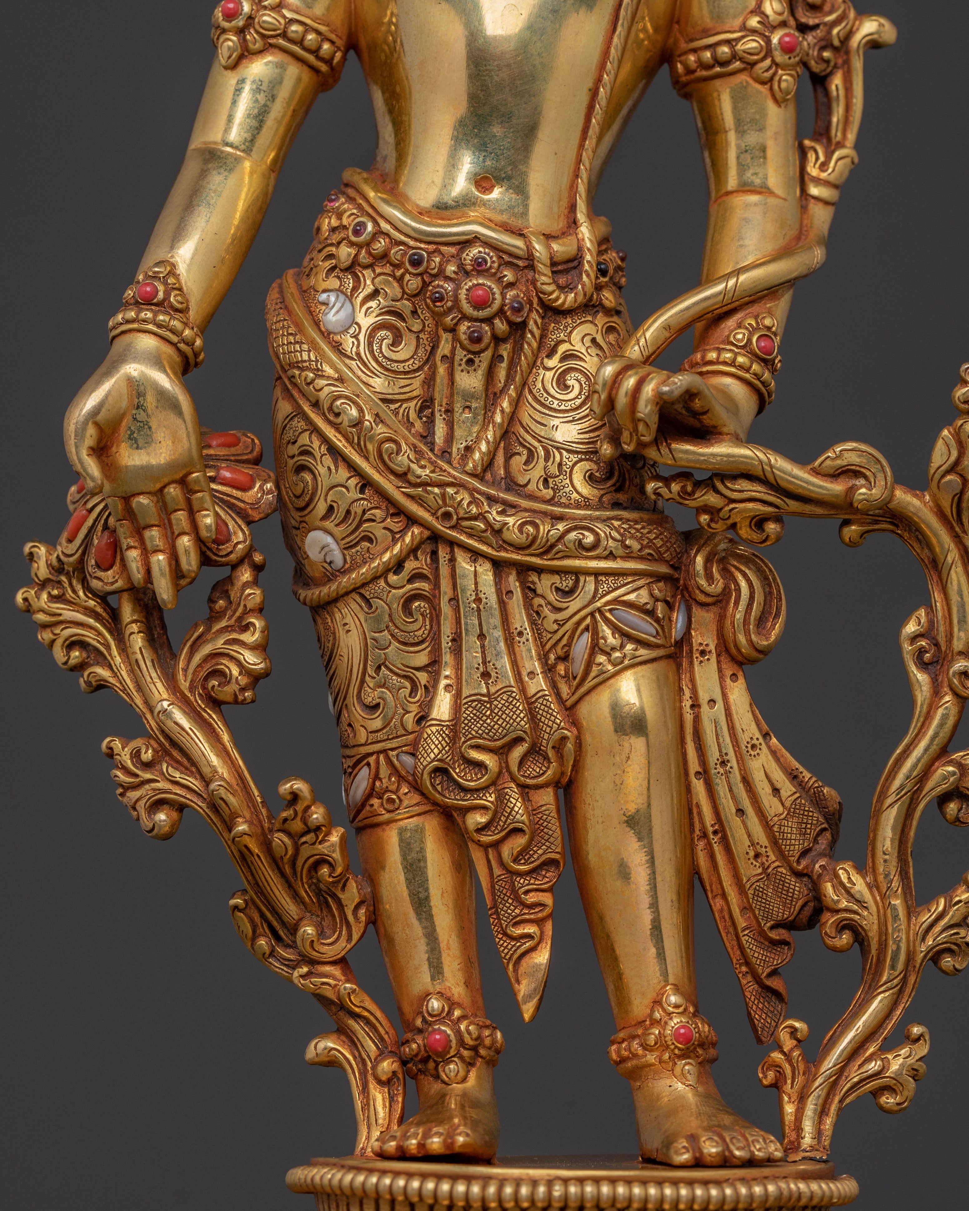 Padmapani Golden Statue | Meditational Decor