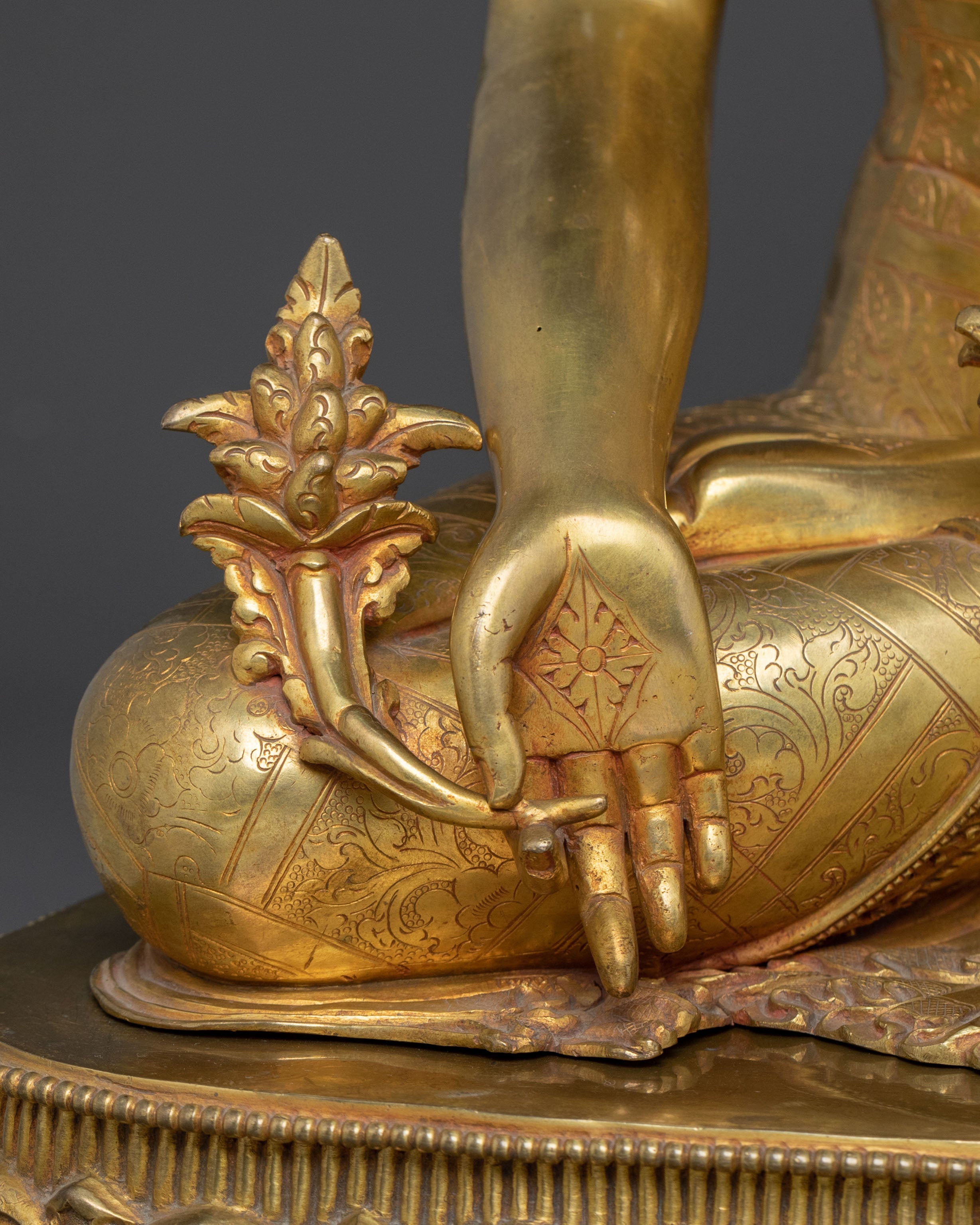 Tibetan Medicine Buddha Buddhist Statue | 24K Gold Gilded