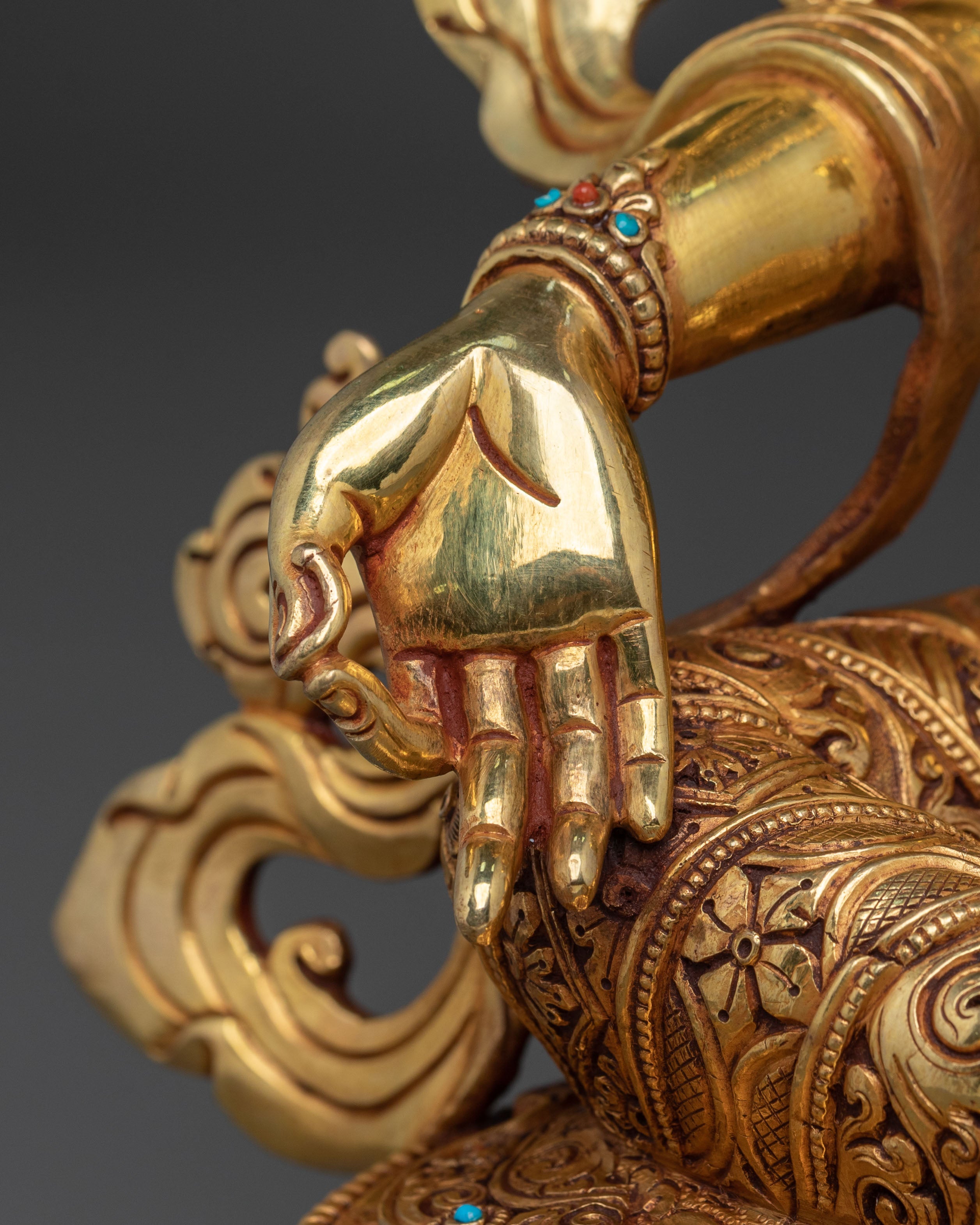 Handcrafted Green Tara Sacred Sculpture