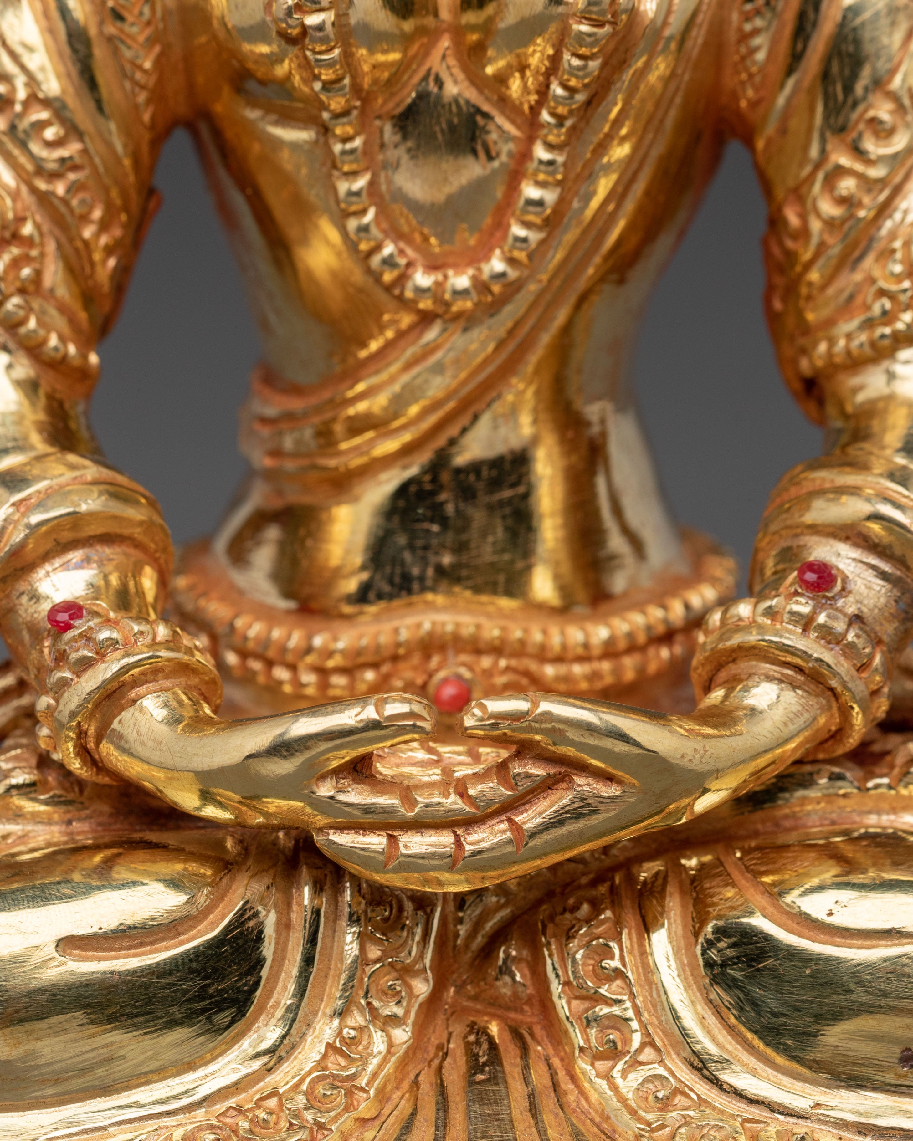 Handmade Prajnaparamita Statue | 24K Gold Gilded Goddess Figurine