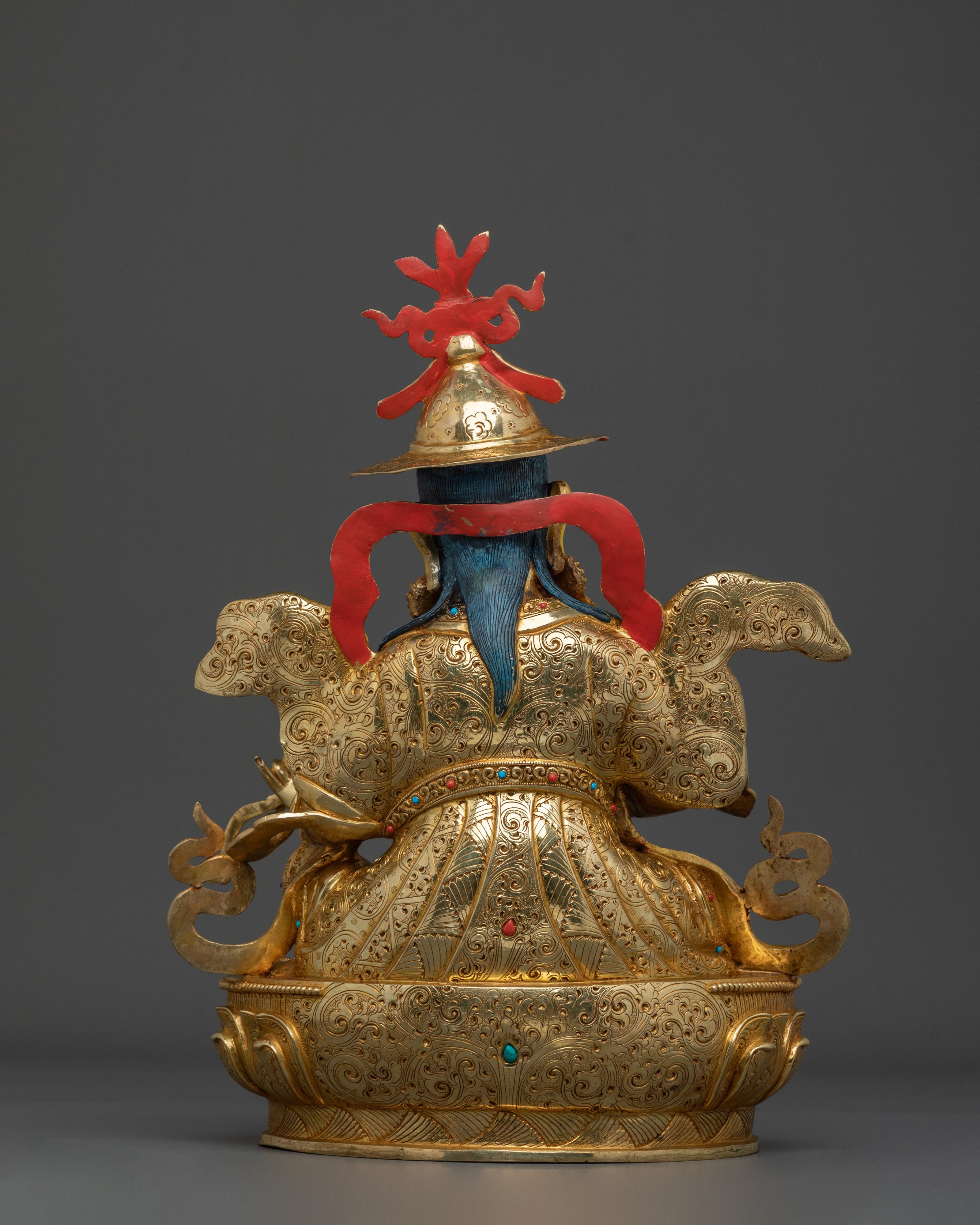 King Gesar Statue| 24K Gold Gilded Guardian Figurine