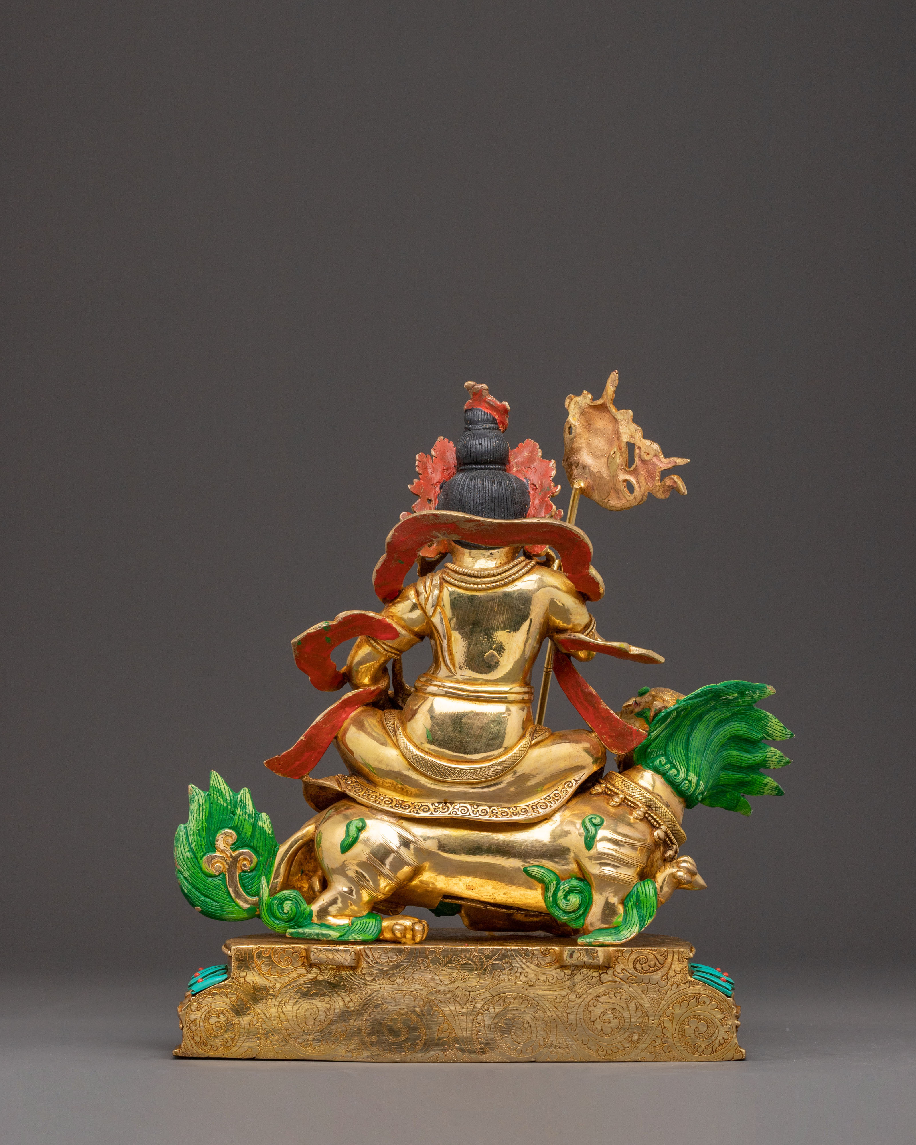 Handmade Prosperity Namtoshe Golden Statue - 24K Gold Gilded