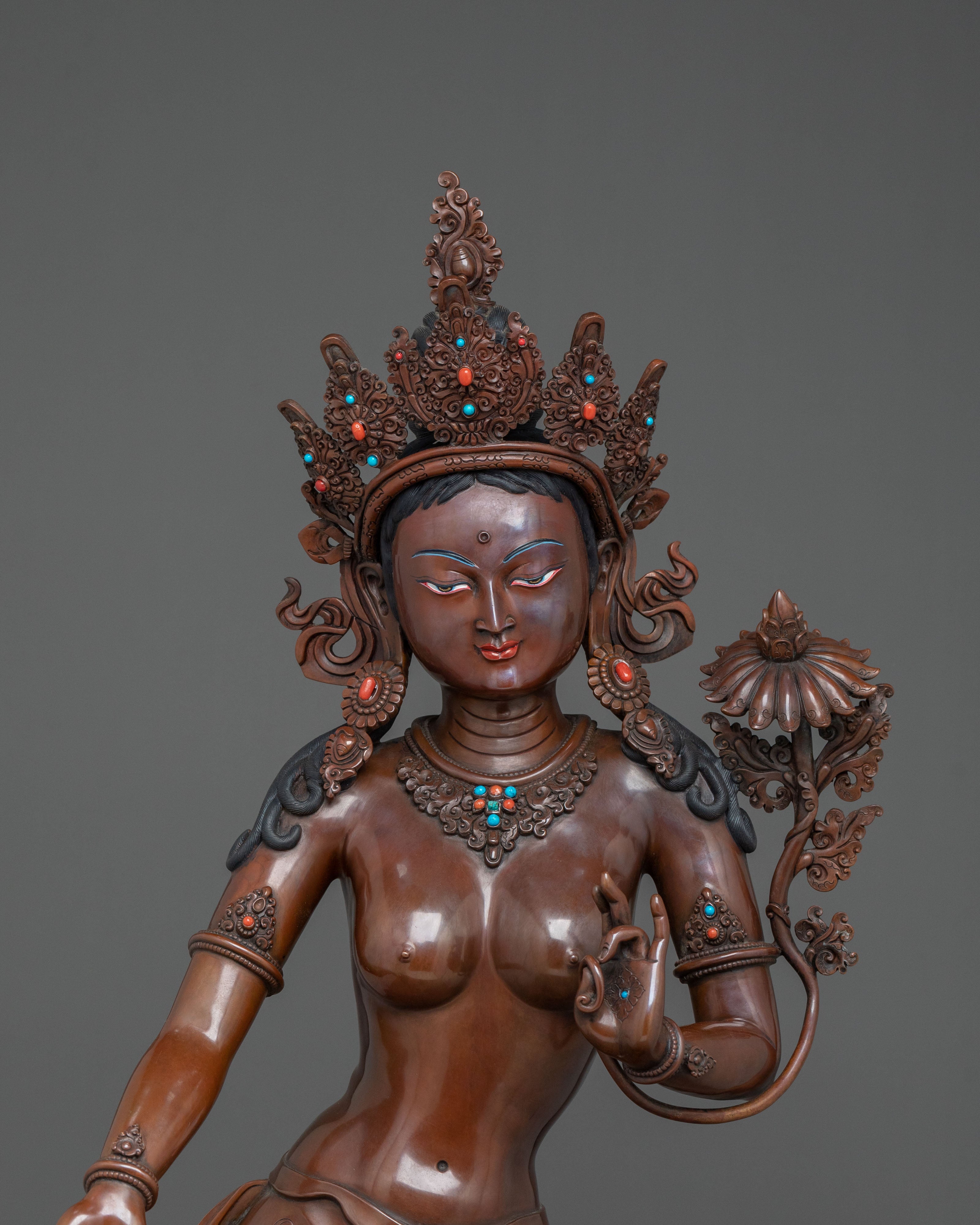 Standing Green Tara Figurine | Buddhist Goddess
