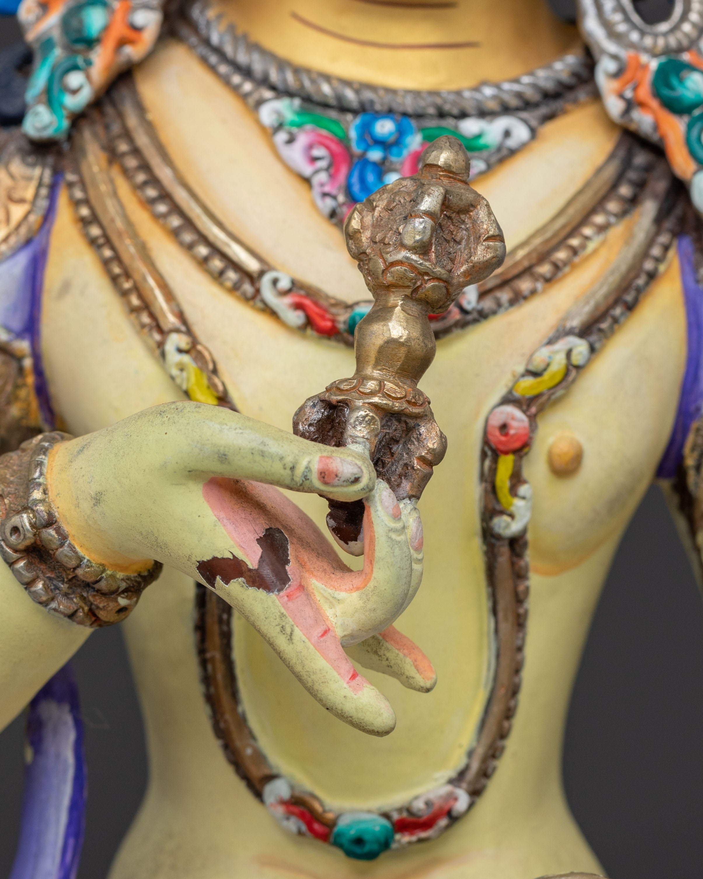 Vajrasattva Statue – 24K Gold Gilded Figure