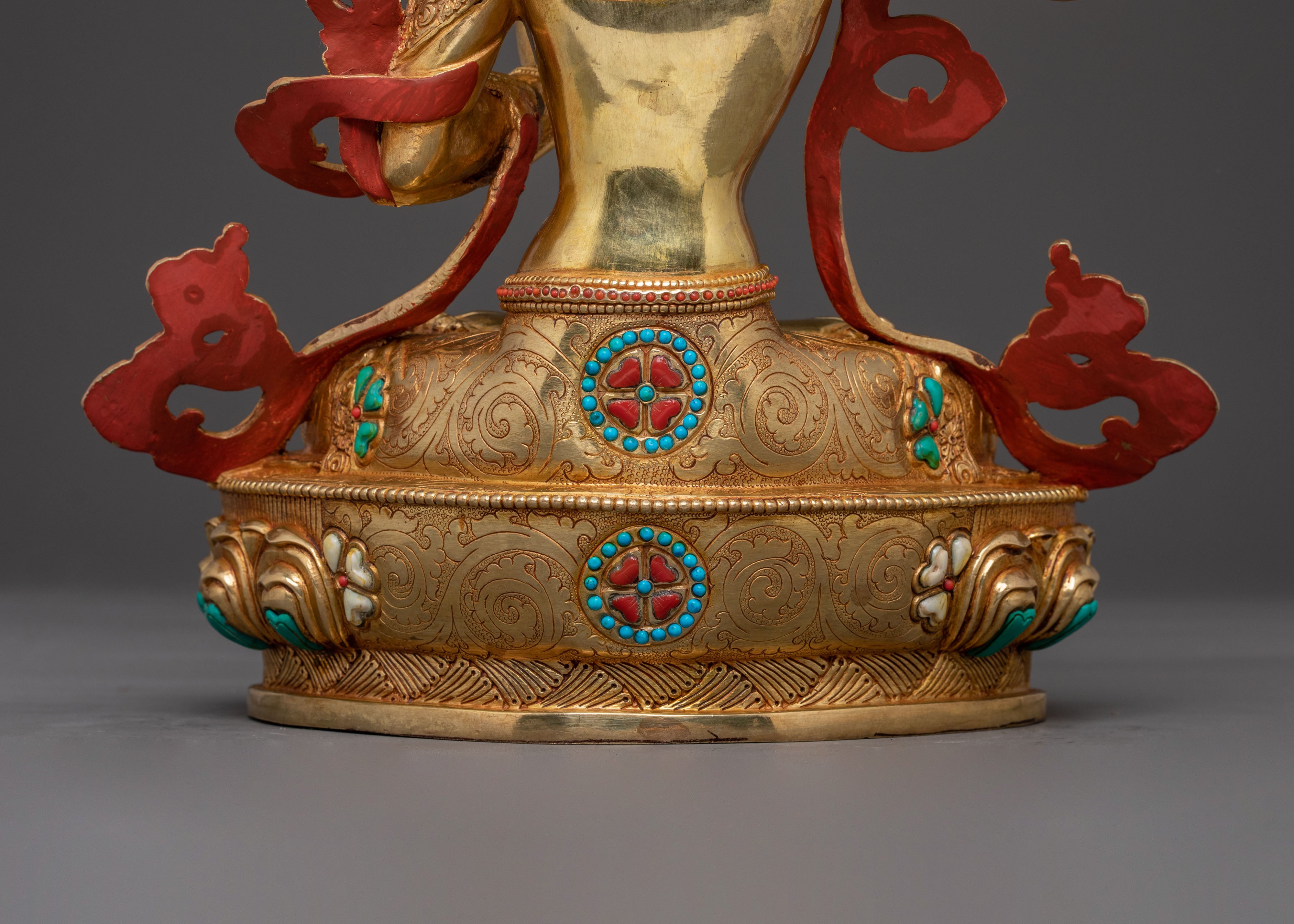 Exquisite Wisdom and Intellect Bodhisattva Manjushri Statue – Crystal & 24K Gold Statue