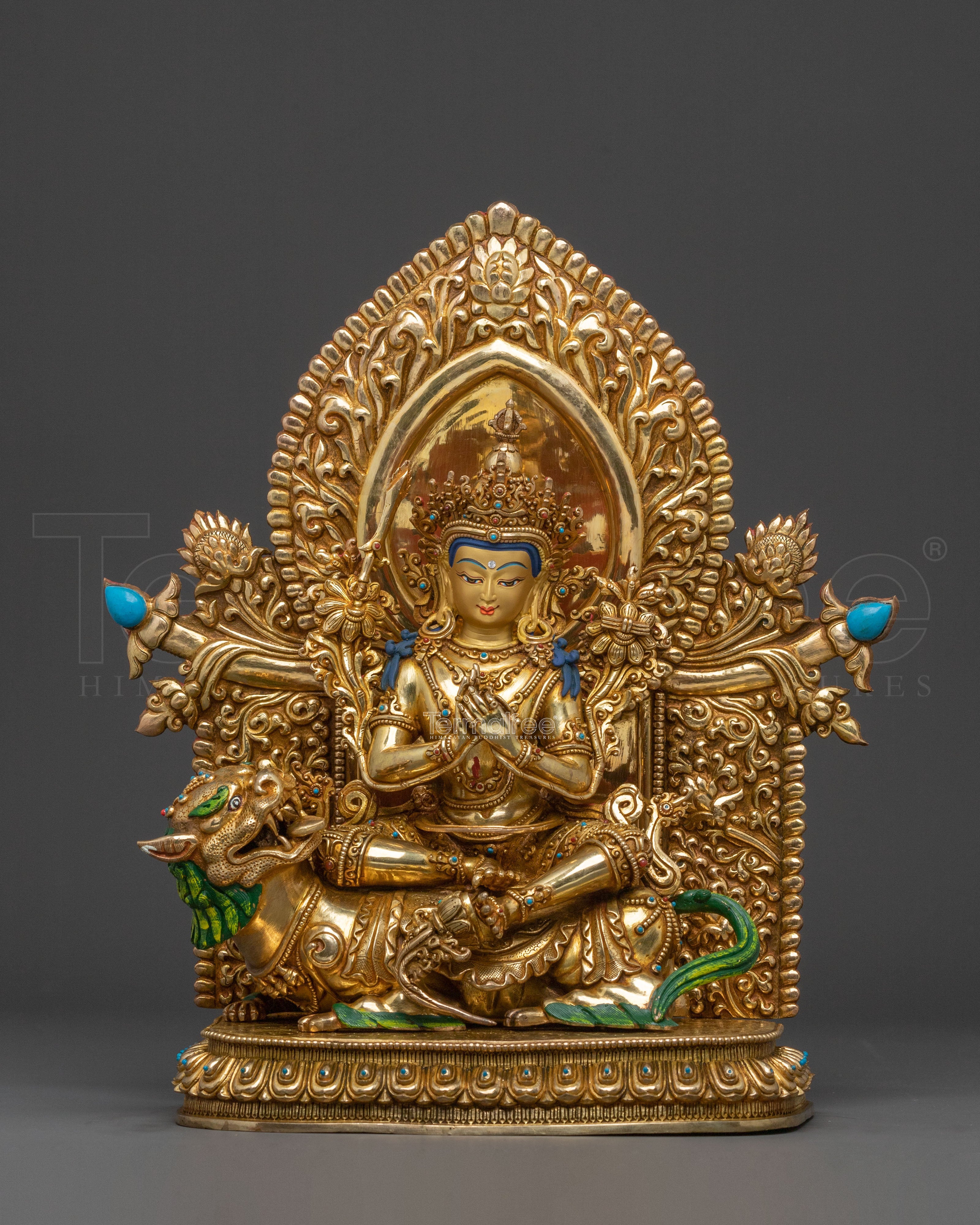 White Manjushri Sacred Statue
