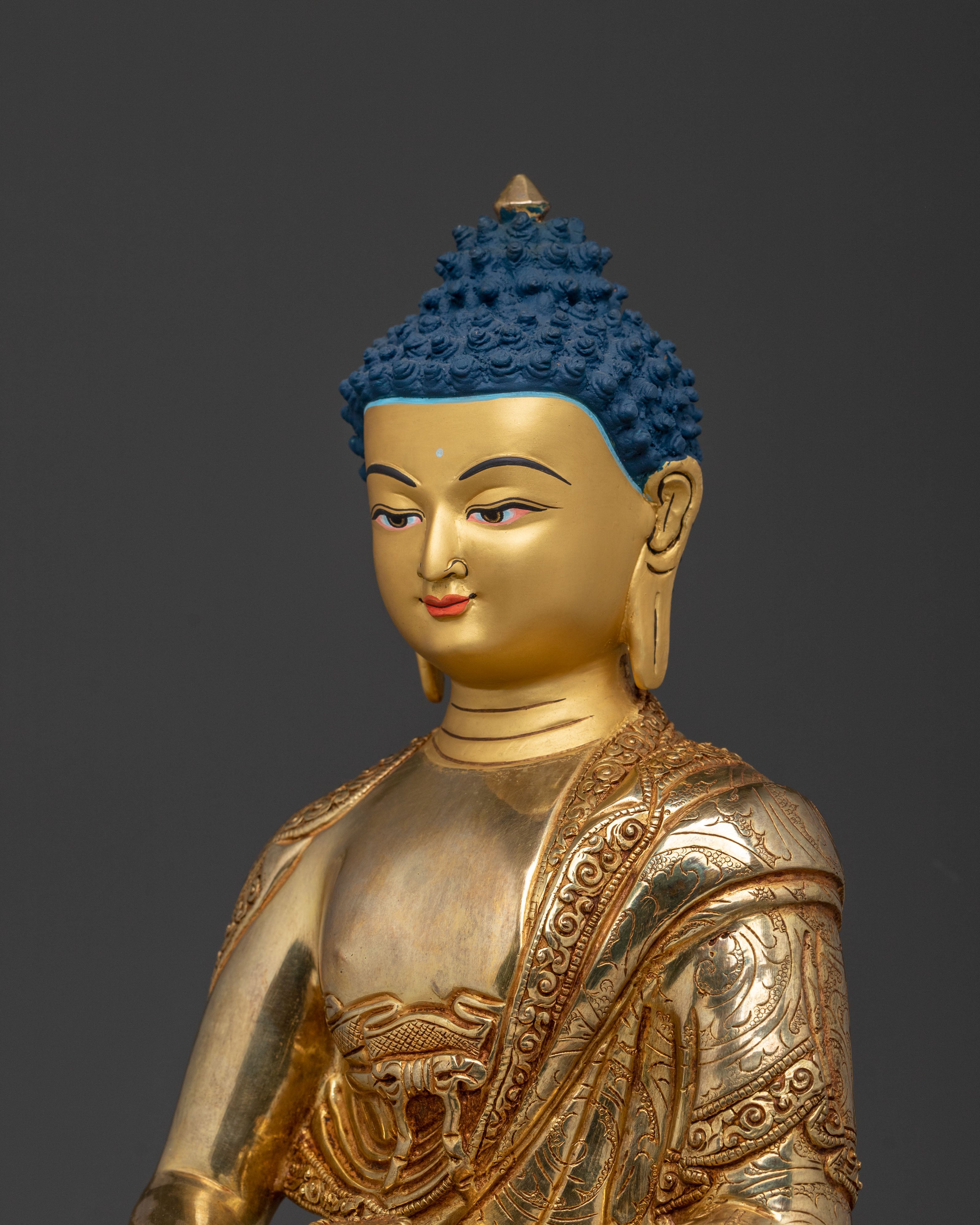 Amitabha 24k Gold Gilded Statue: Radiant Compassion