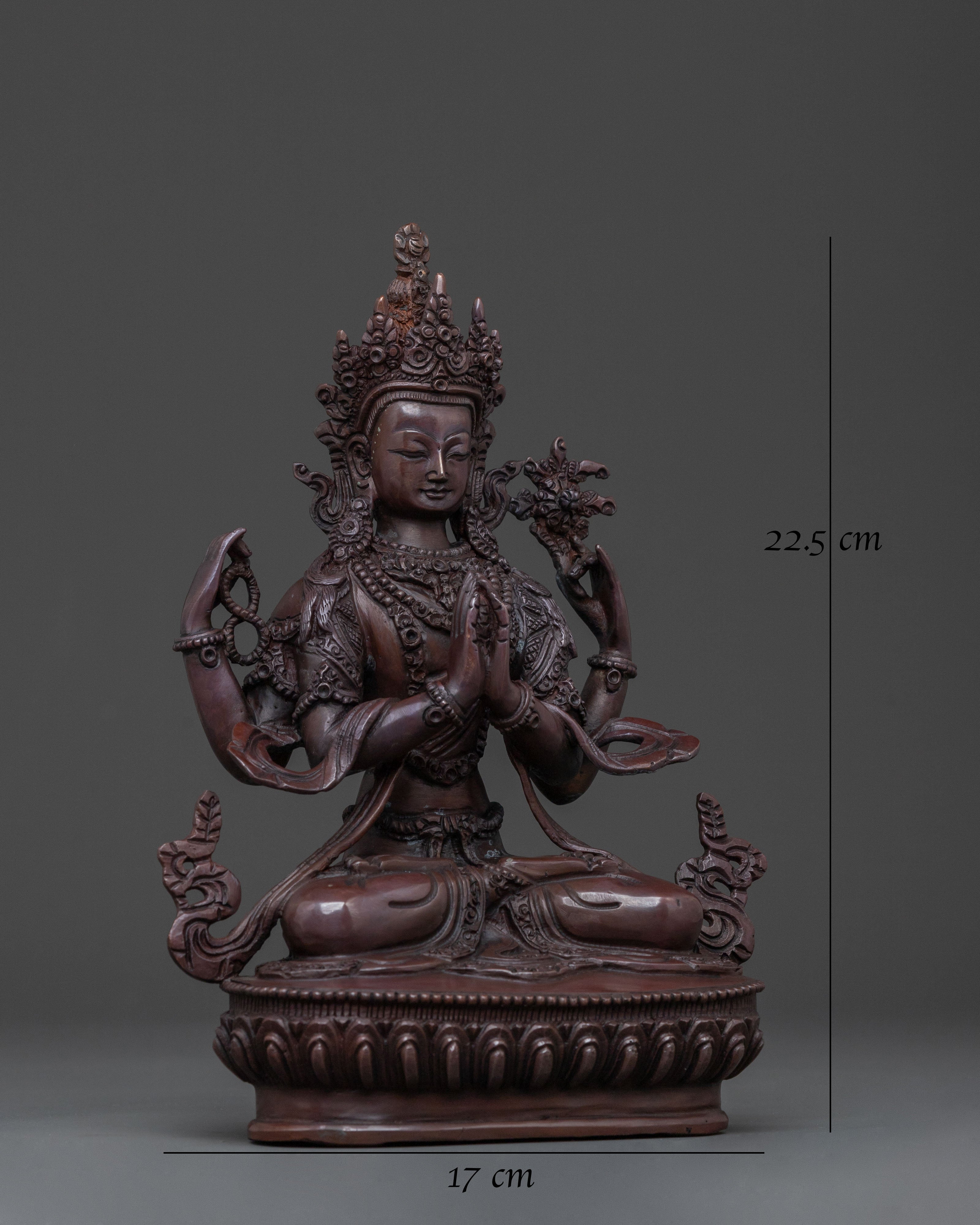 Chenrezig Statue Sculpture | Tibetan Deity