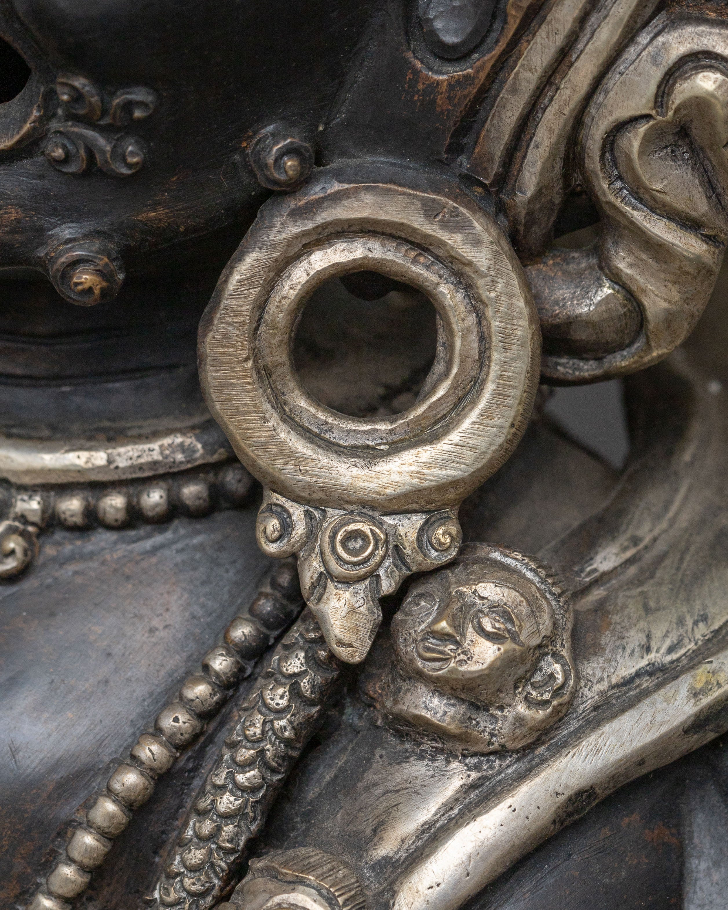 Six-Armed Mahakala Sacred Statue | Antique Finishing