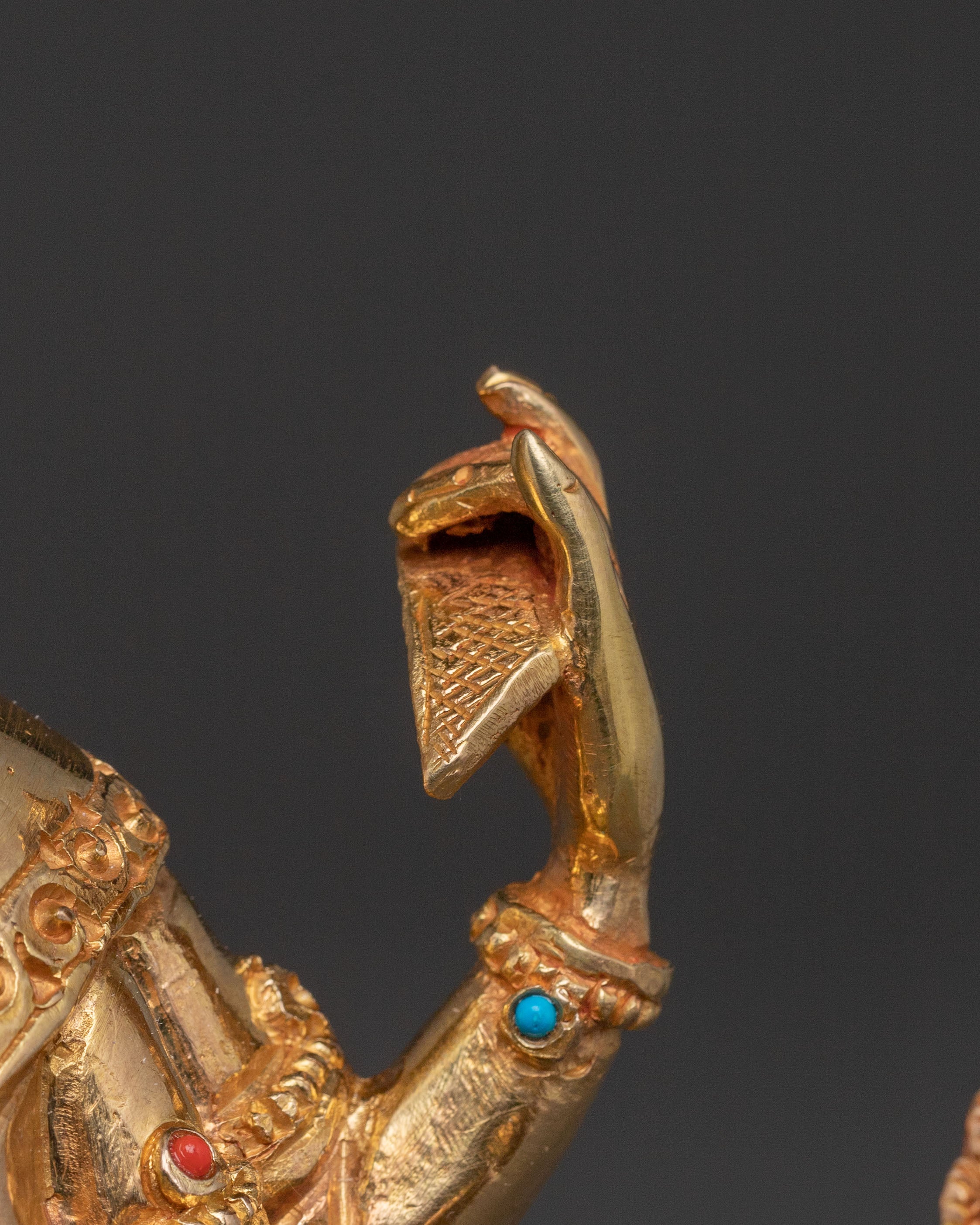 Vasudhara Goddess Statue | 24K Gold Gilded Figure