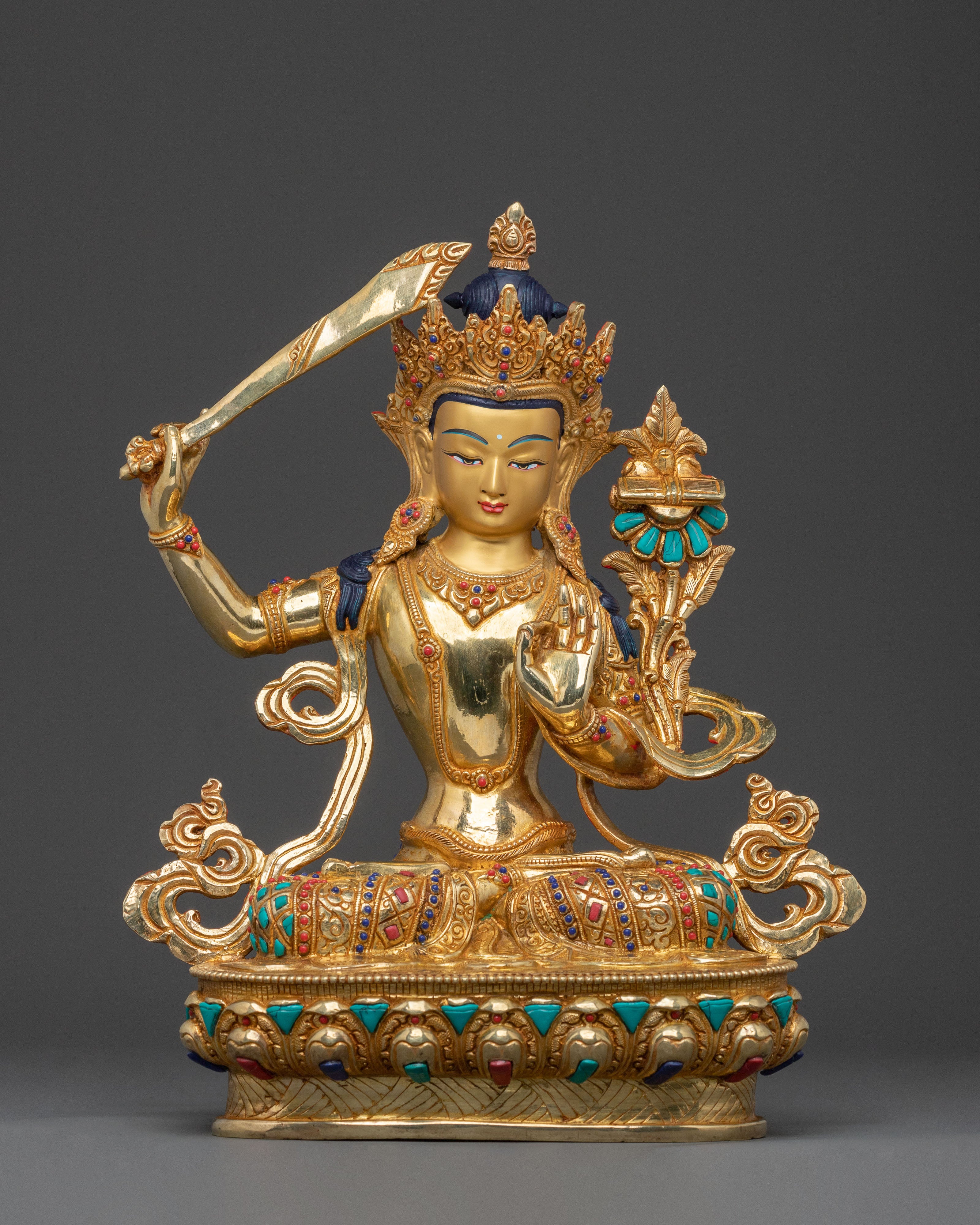 Manjushri Golden Statue