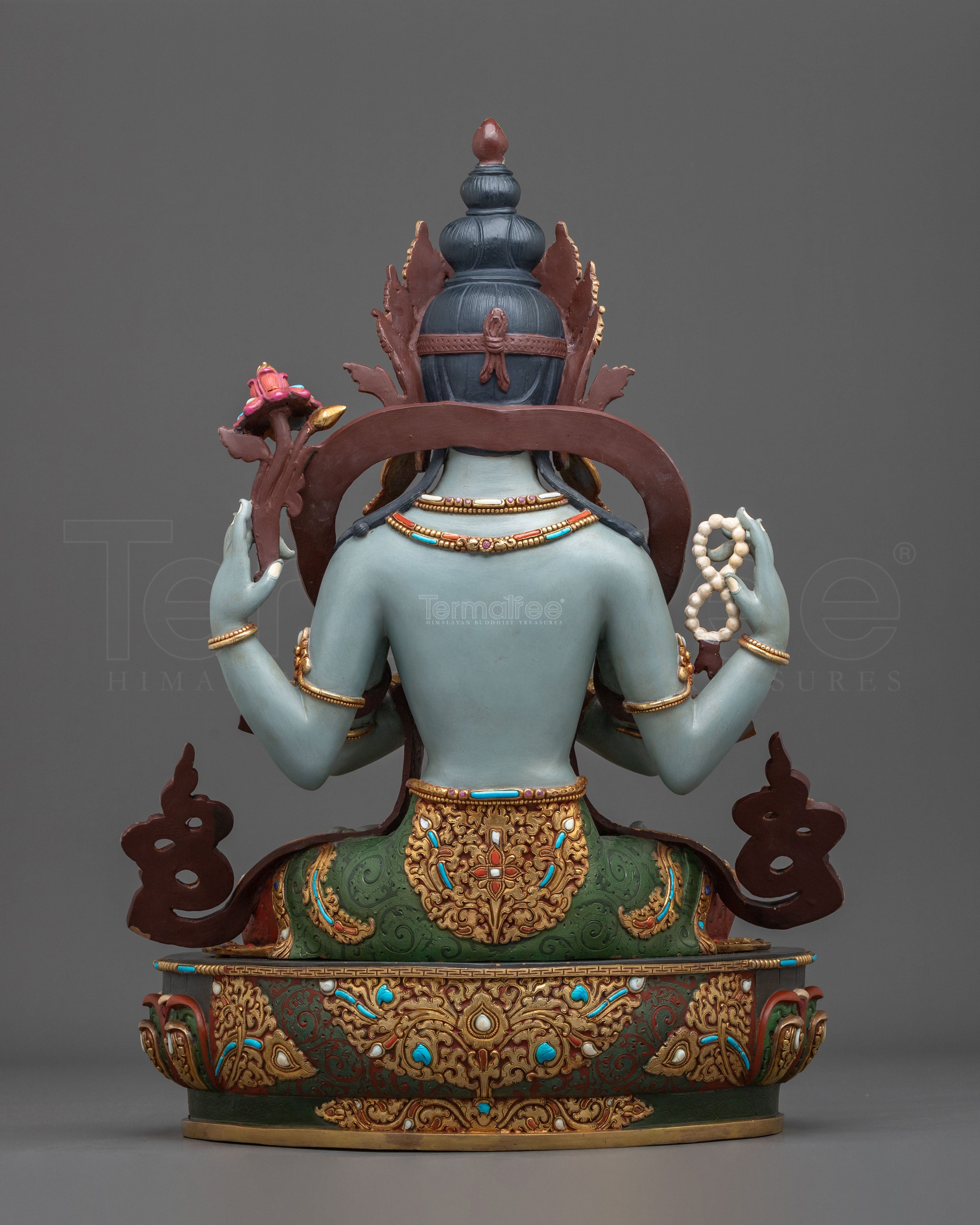 Tibetan Deity Four-Armed Chenrezig Statue | Home Decor