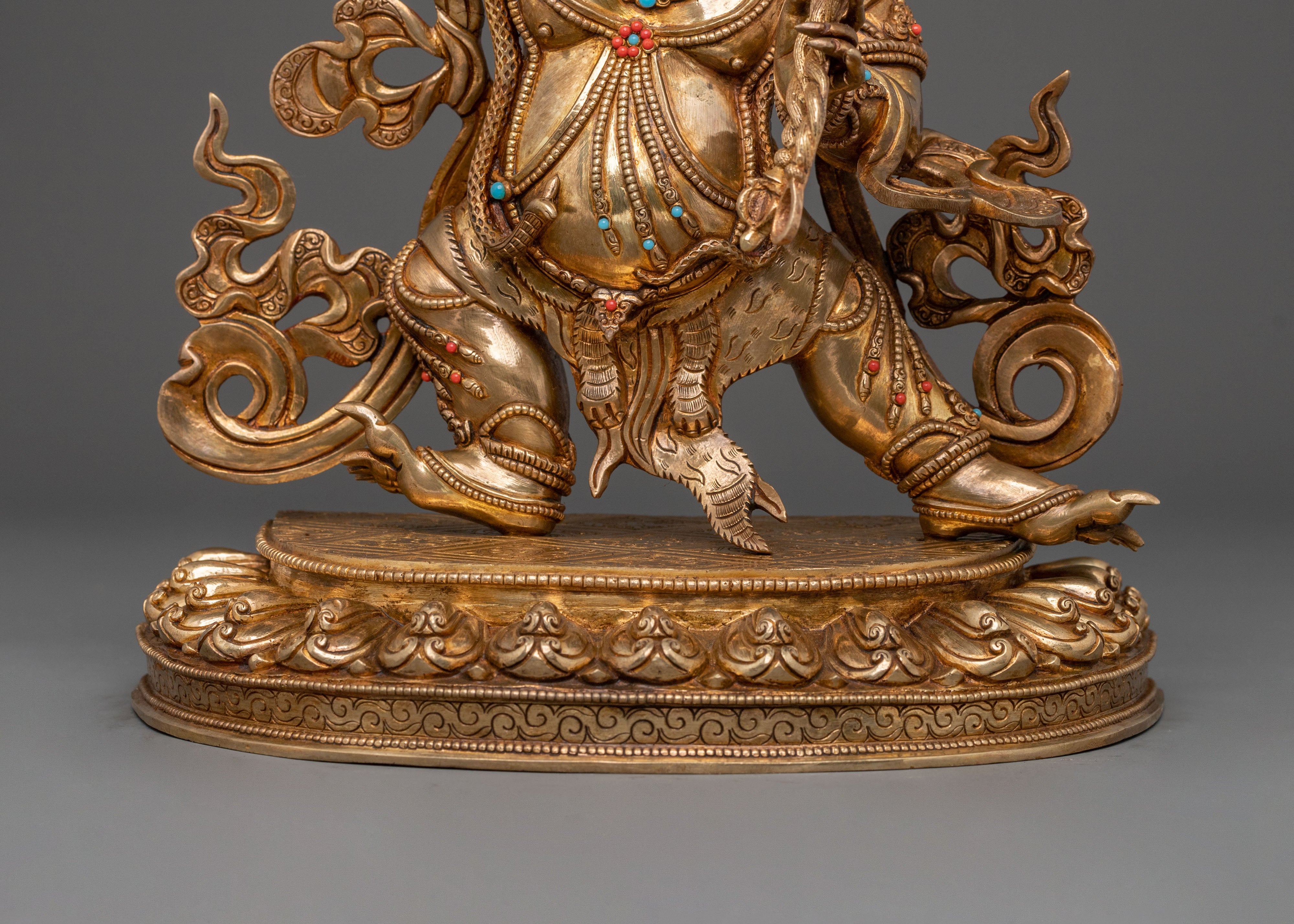 Vajrapani Statue: 24K Gold Gilded Sacred Bodhisattva