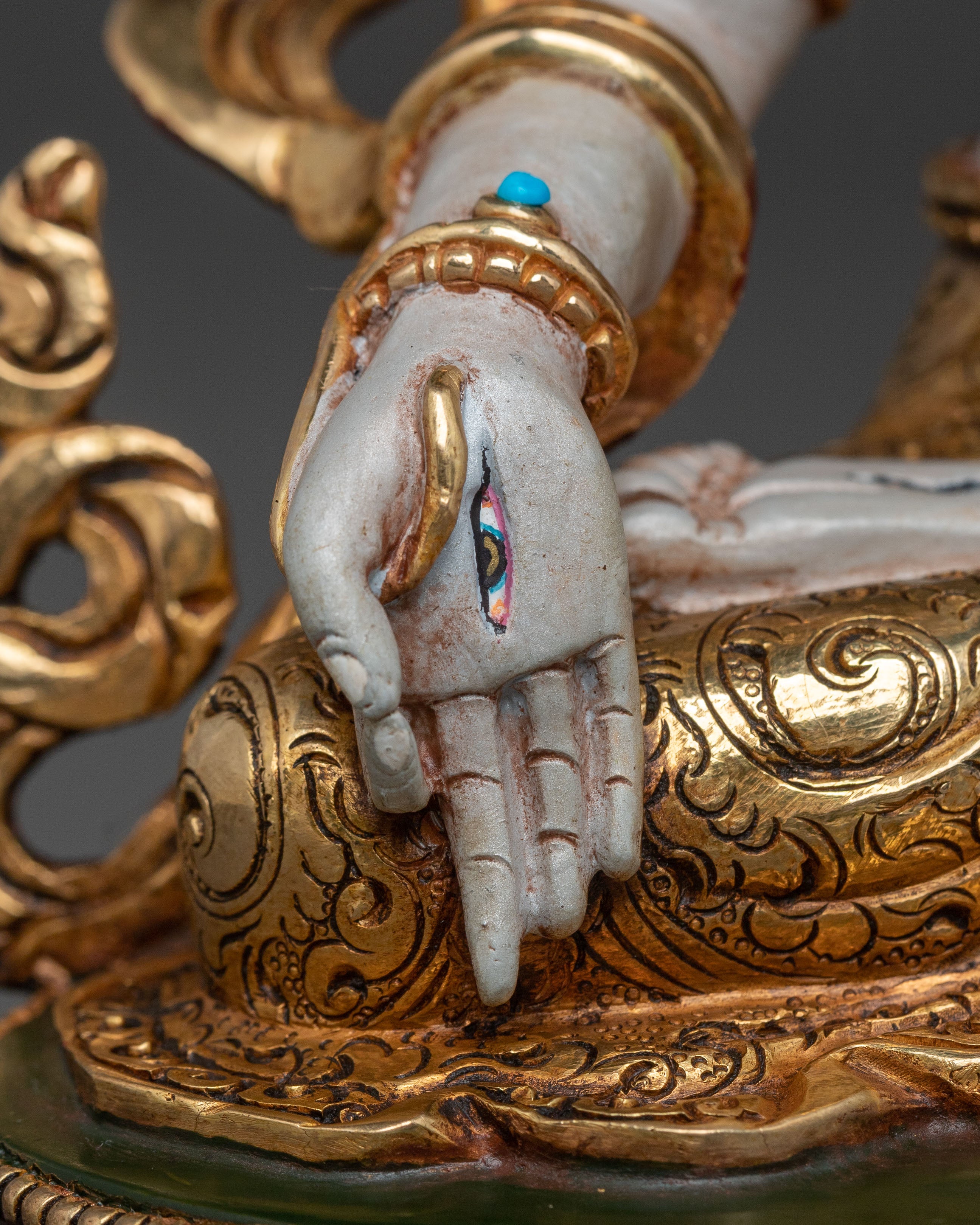 Statue of White Tara Goddess of Compassion: Handcrafted Serenity